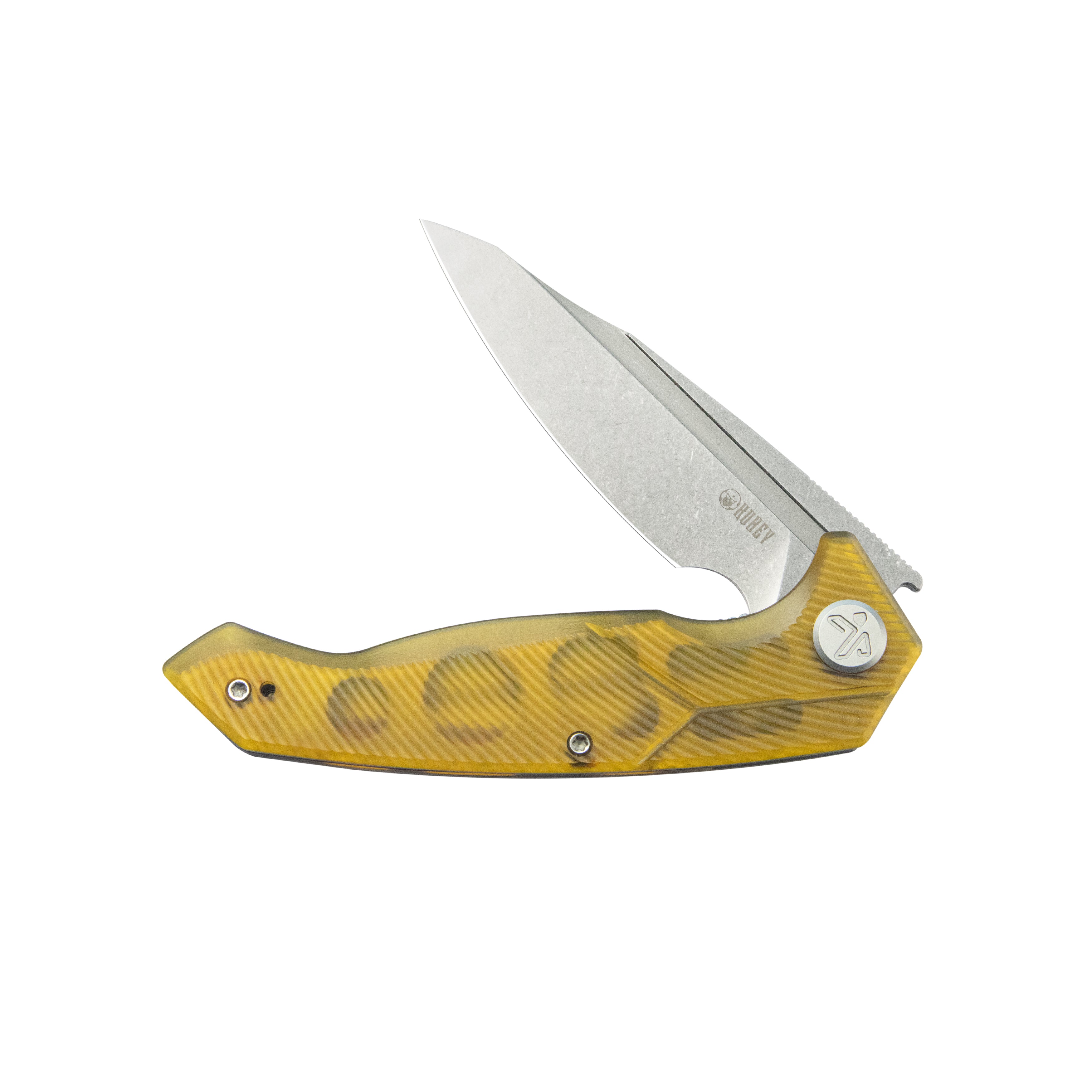 RBC-1 Outdoor Flipper Knife Ultem Handle 3.46" Stonewash 14C28N KU373D