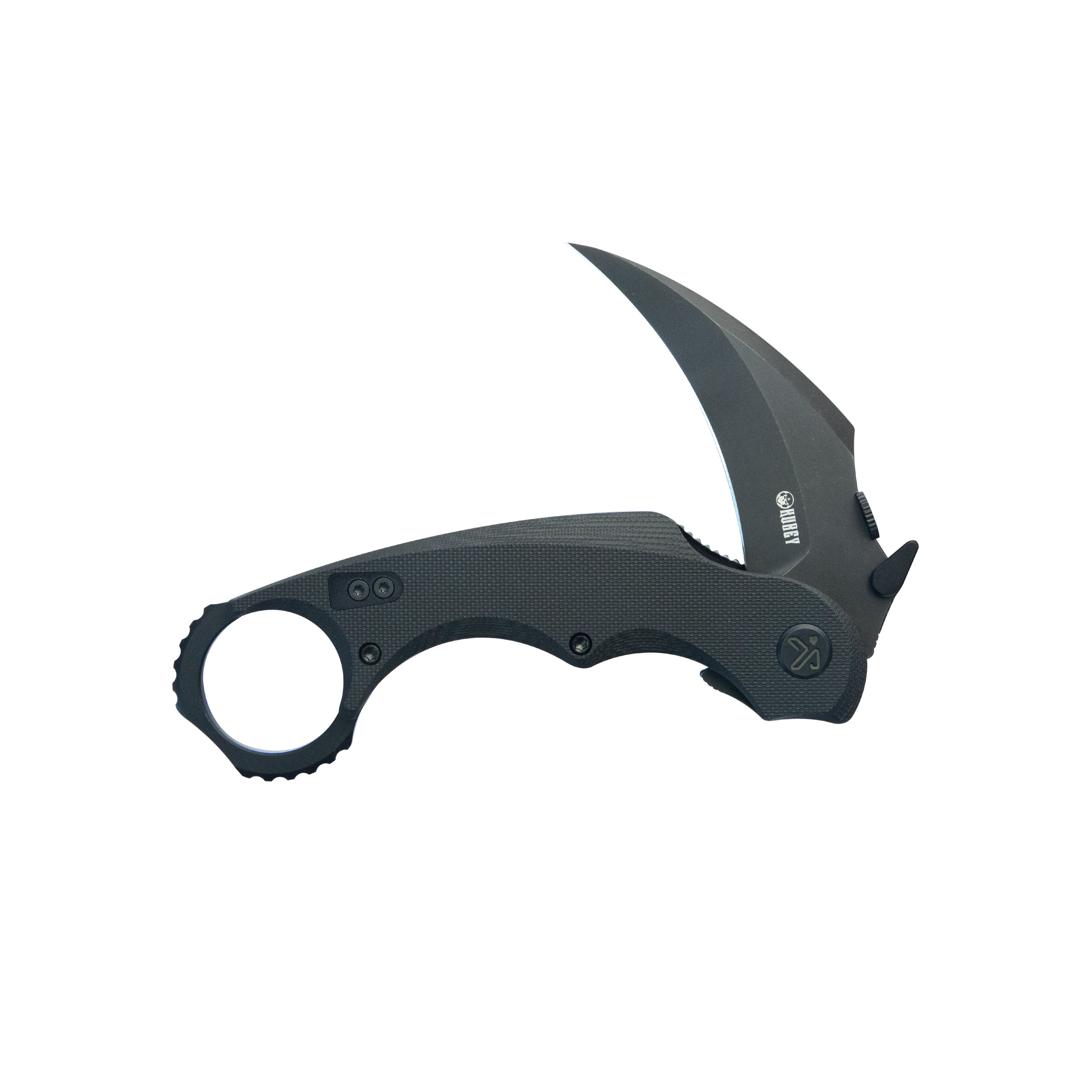 Rogue Pikal Karambit Folding Knife Black G10 Handle 2.91" Blackwash 14C28N Blade KU298B