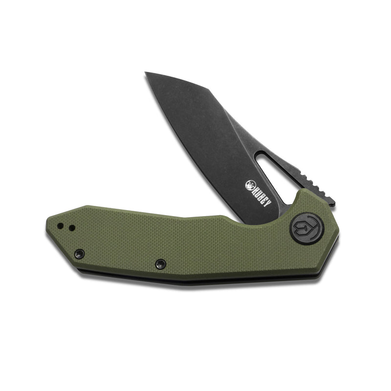 Vagrant Liner Lock Folding Knife Tan G10 Handle (3.1" Darkwashed AUS-10) KU291E
