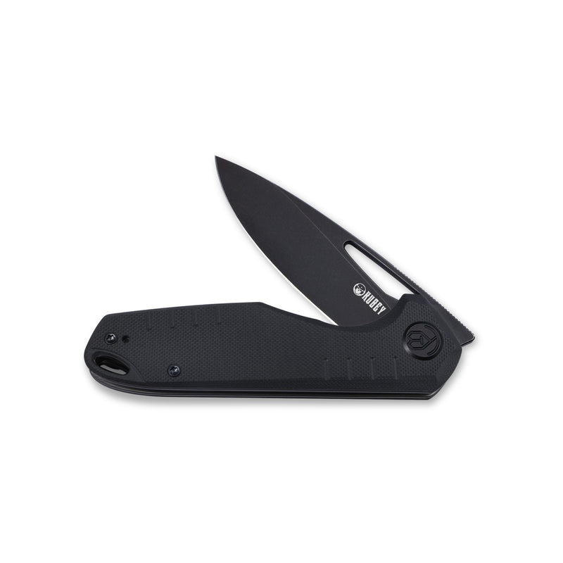 Doris Liner Lock Front Flipper Folding Knife Black G10 Handle 3.27" Darkwashed D2 KU324E