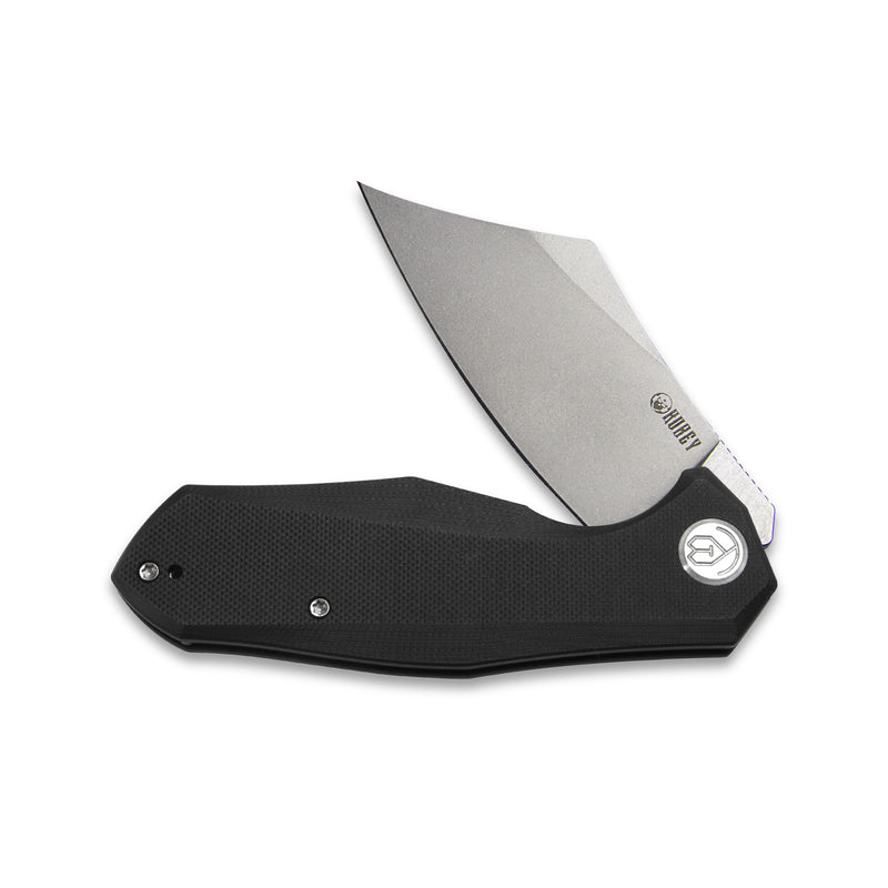 Echo Nest Liner Lock Flipper Knife Black G10 Handle 3.27" Bead Blasted D2 KU329A