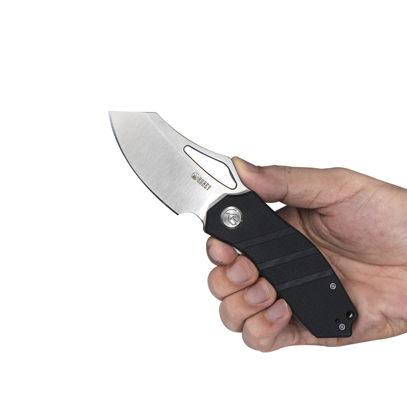 Ceyx Liner Lock Flipper Folding Knife Black G10 Handle 2.95" Satin D2 KU335A