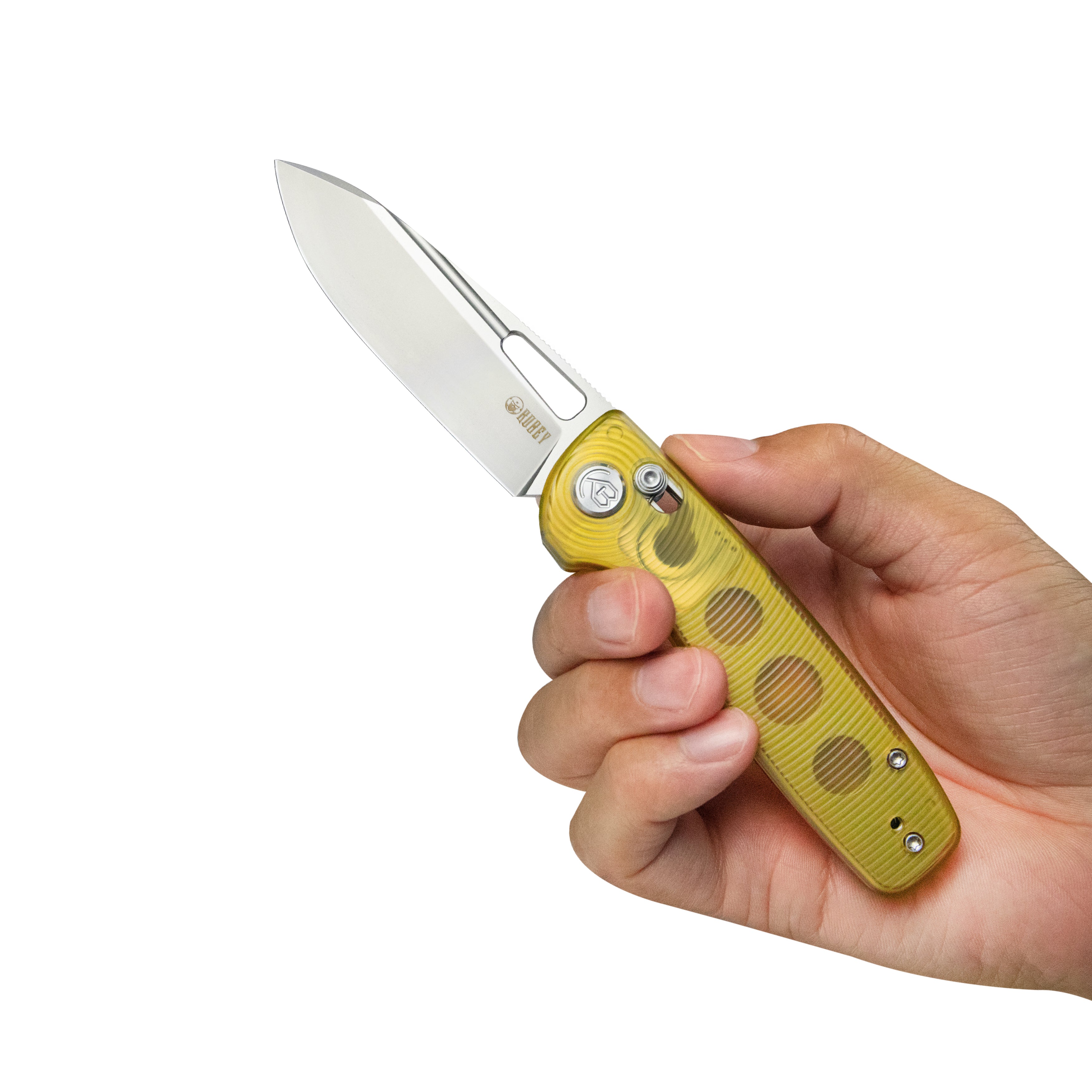 Bluff Axis lock Everyday Carry Folding Knife Ultem Handle 3.19" Sandblast 14C28N KU248A