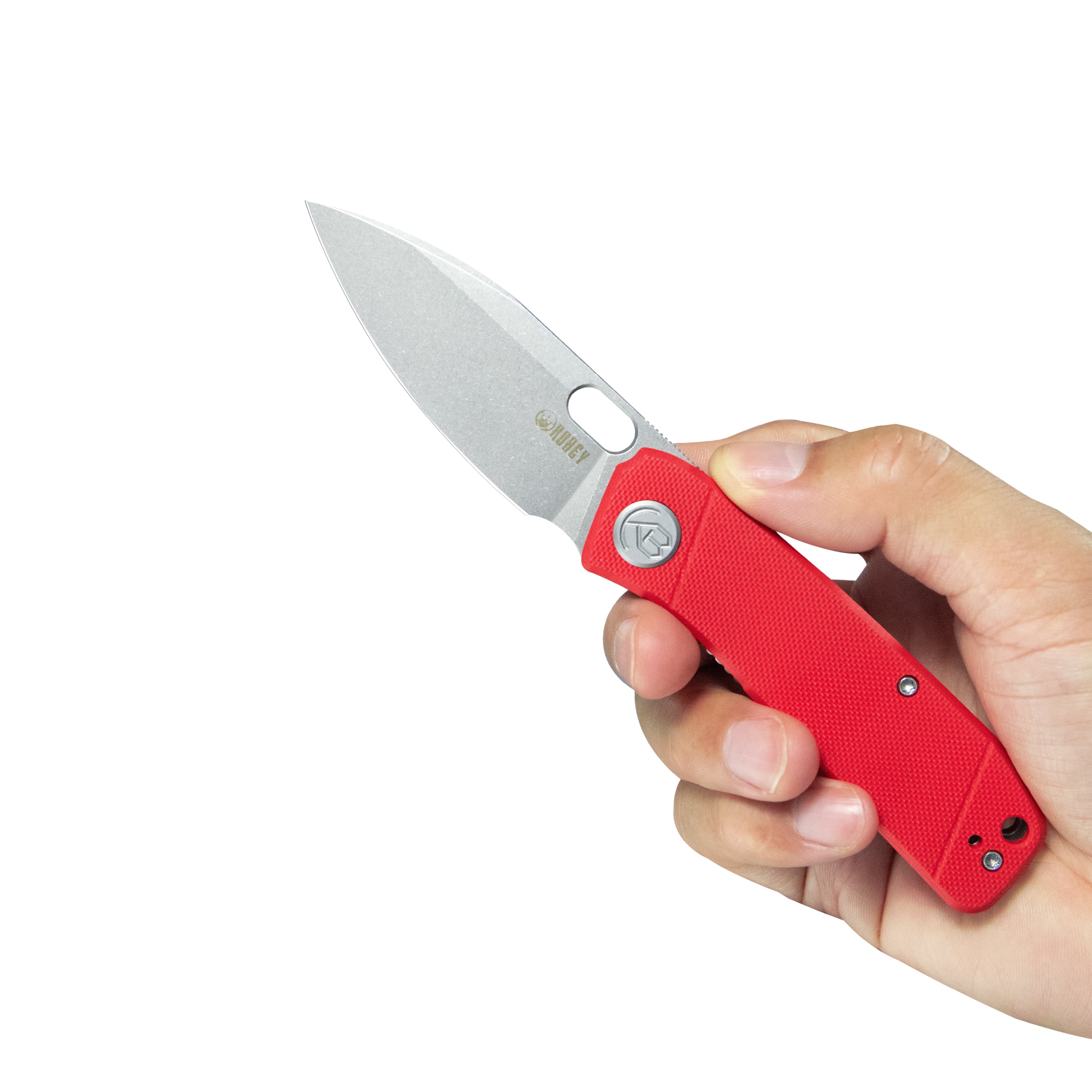 Hyde Liner Lock Folding Knife Red G10 Handle 2.95" Bead Blasted 14C28N KU2104G