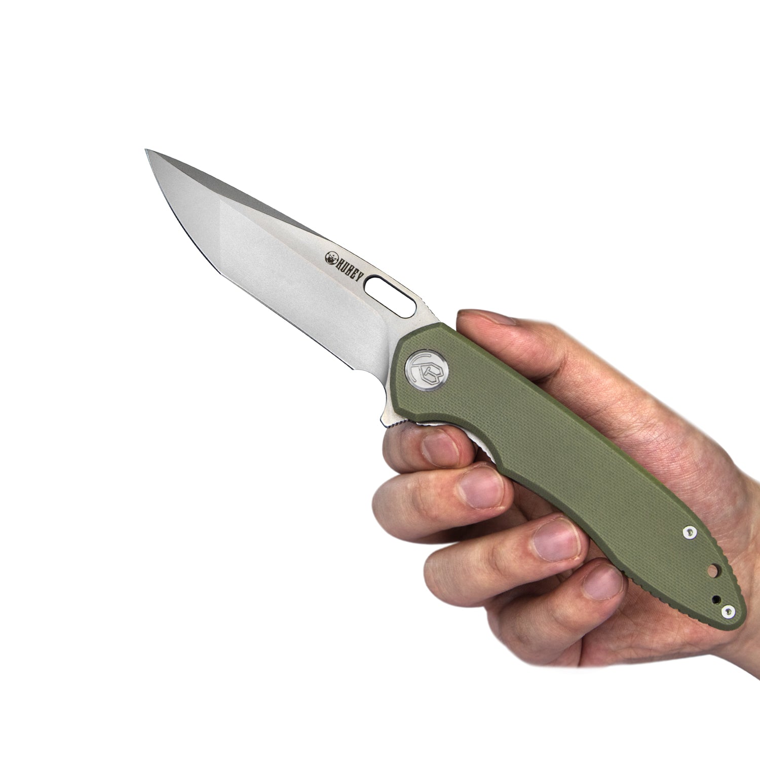 Darknesss Nest Liner Lock Flipper Pocket Folding Knife Green G10 Handle 3.74" Beadblast D2 Blade KU003B