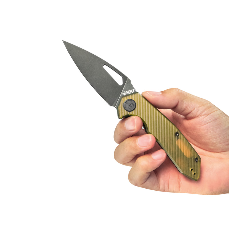 Coeus Liner Lock Thumb Open Folding Knife Ultem Handle Kitchen knives 3.11" Blackwash D2 KU122Q