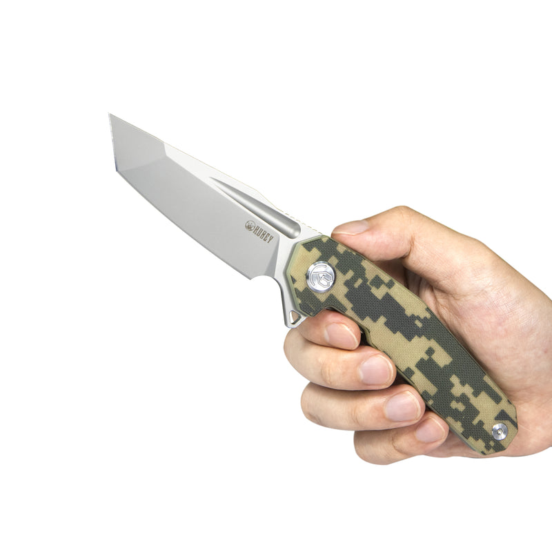 Carve Nest Liner Lock Tactical Folding Knife Camo G10 Handle 3.27'' Sandblast S30V KB237E