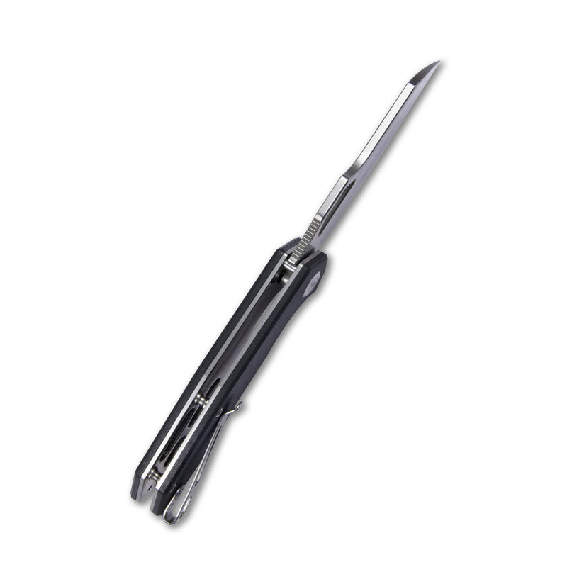 Coeus Liner Lock Folding Knife Black G10 Handle 3.15" Bead Blasted D2 KU292A