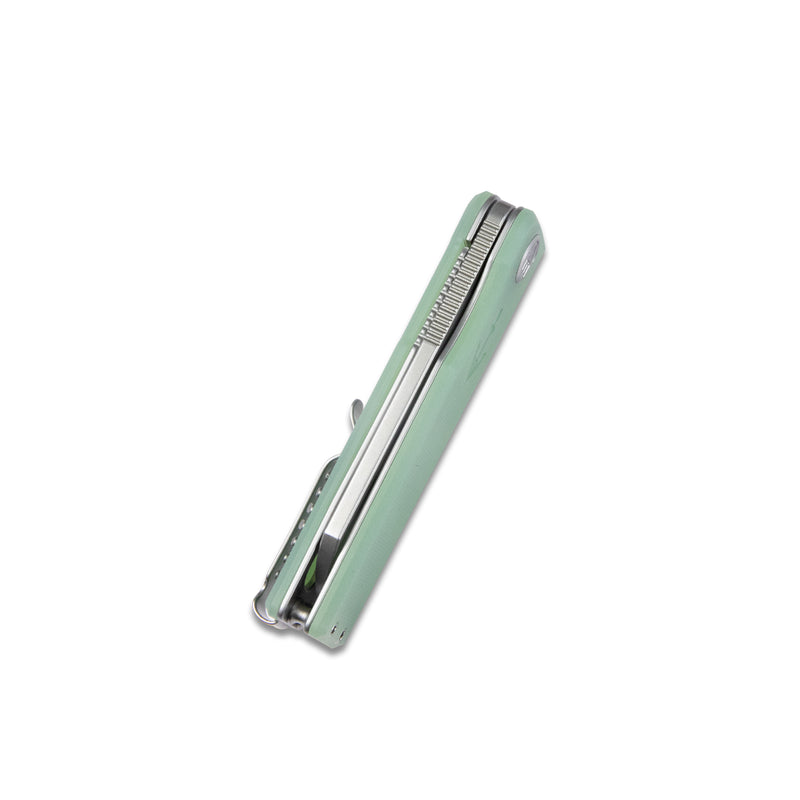 Sailor Liner Lock Flipper Outdoor Pocket Knife Jade G10 Handle 3.11" Beadblasted AUS-10 Blade KU317E