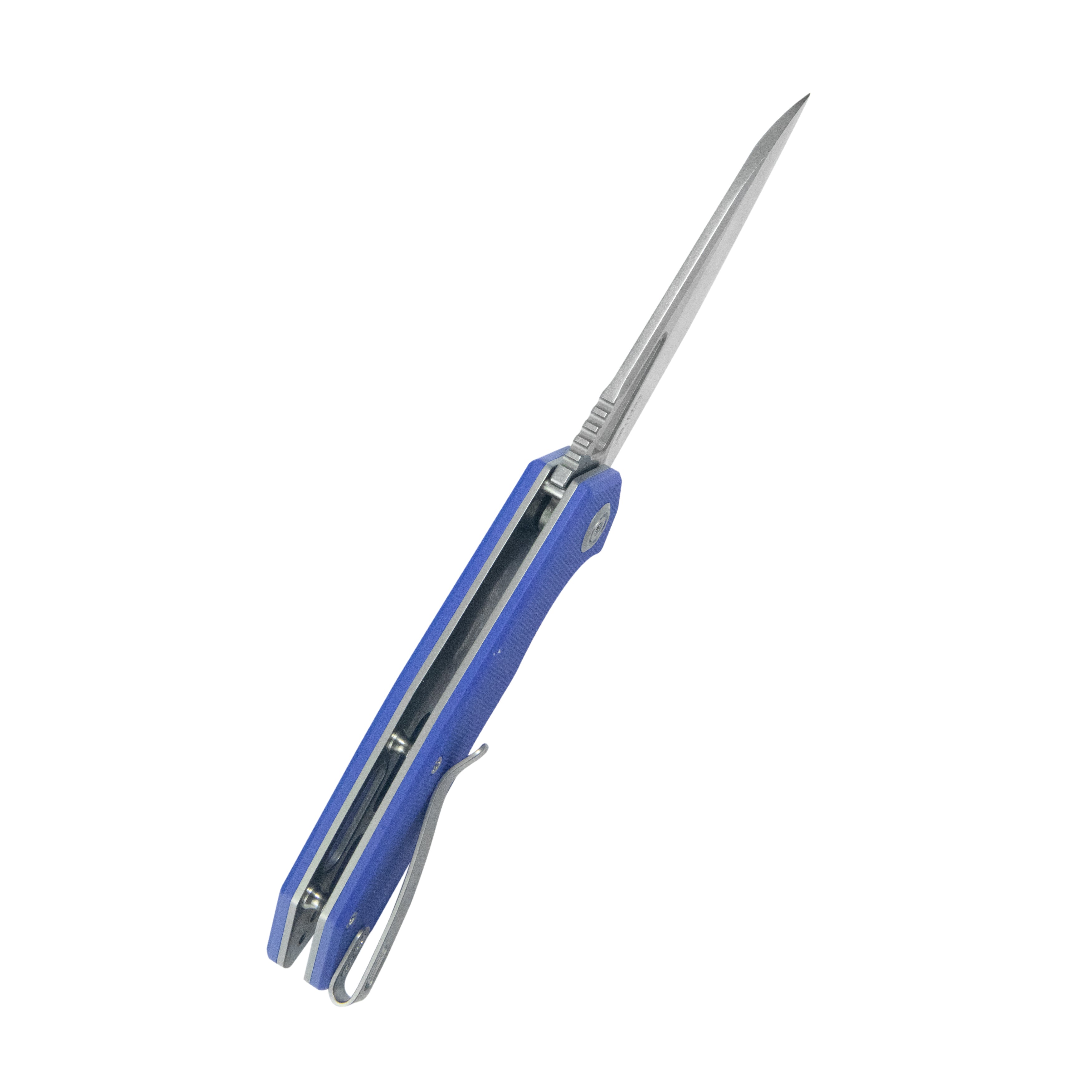 Kubey Vagrant Liner Lock Folding Knife Blue G10 Handle 3.1