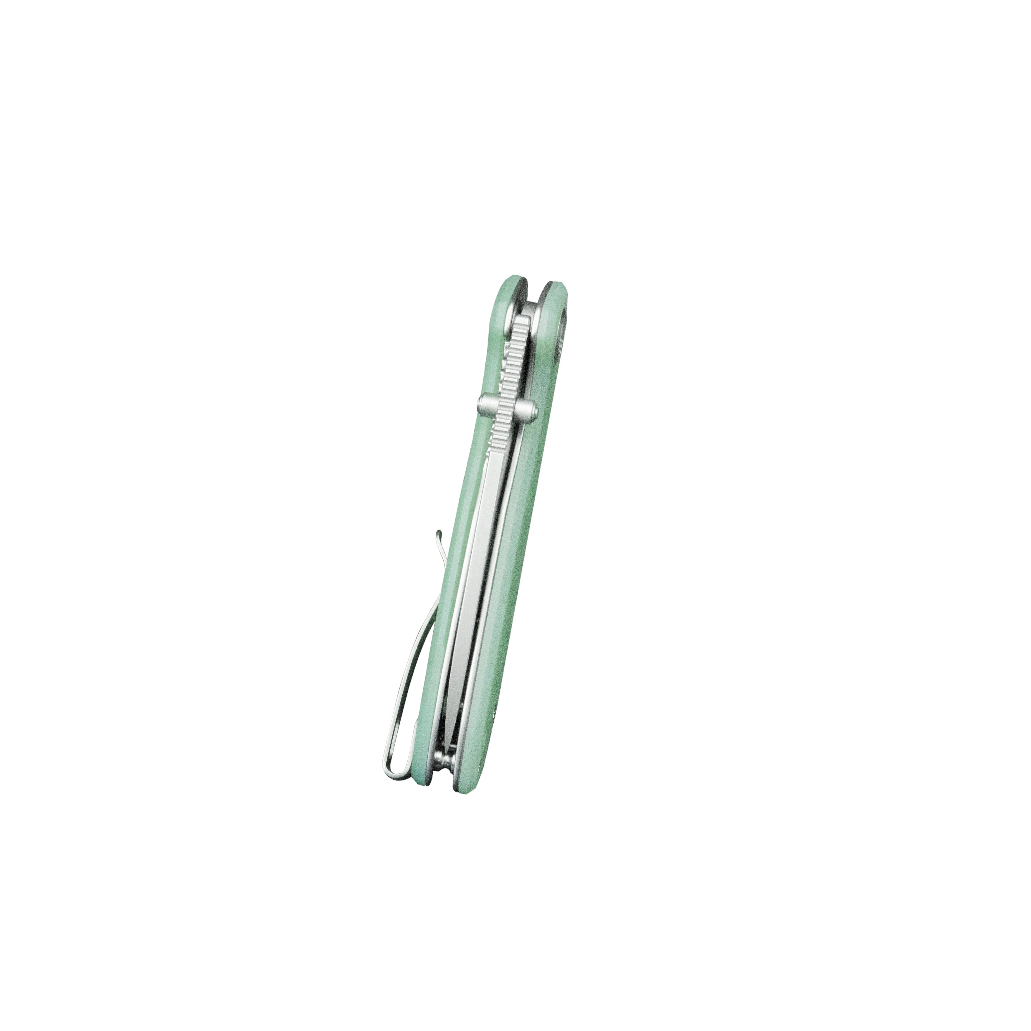 Belus Thumb Stud Everyday Carry Pocket Knife Jade G10 Handle 2.95" Bead Blasted AUS-10 Blade KU342F