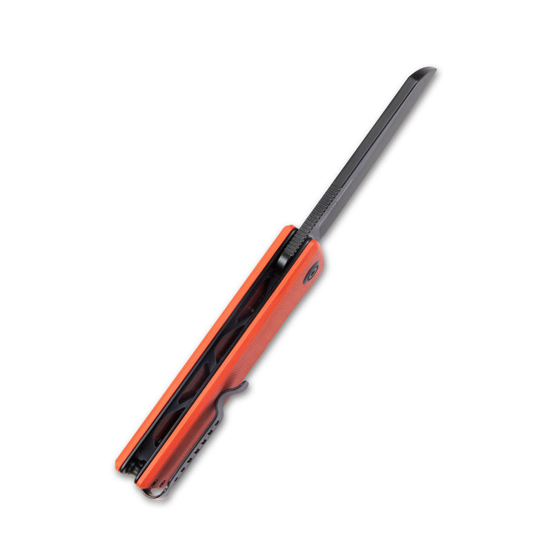 Sailor Liner Lock Flipper Outdoor Pocket Knife Orange G10 Handle 3.11" Blackwashed AUS-10 Blade KU317F