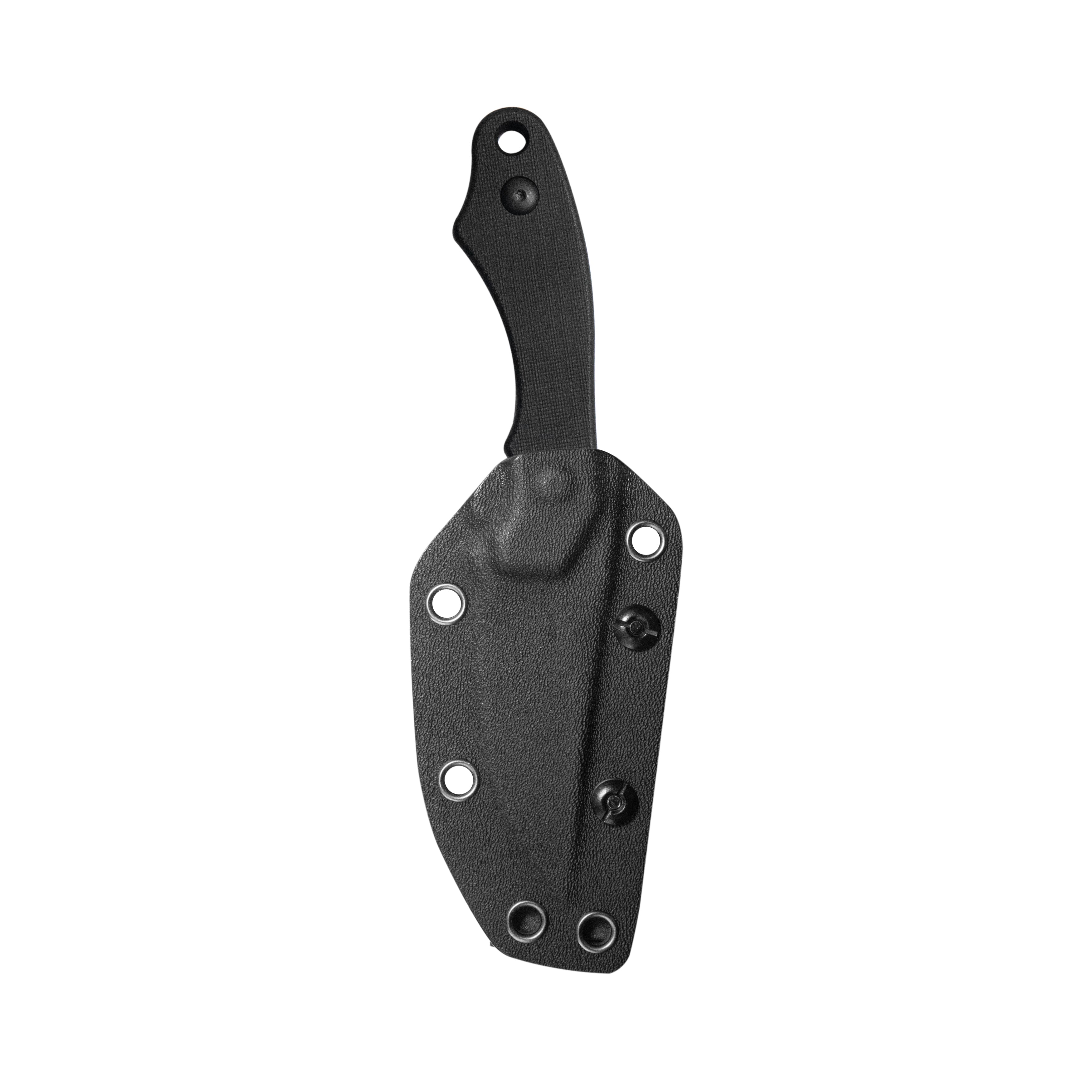 TLB II Clip Point EDC Fixed Blade Knife Black G10 4" Blackwash 14C28N with Kydex Sheath KU468B