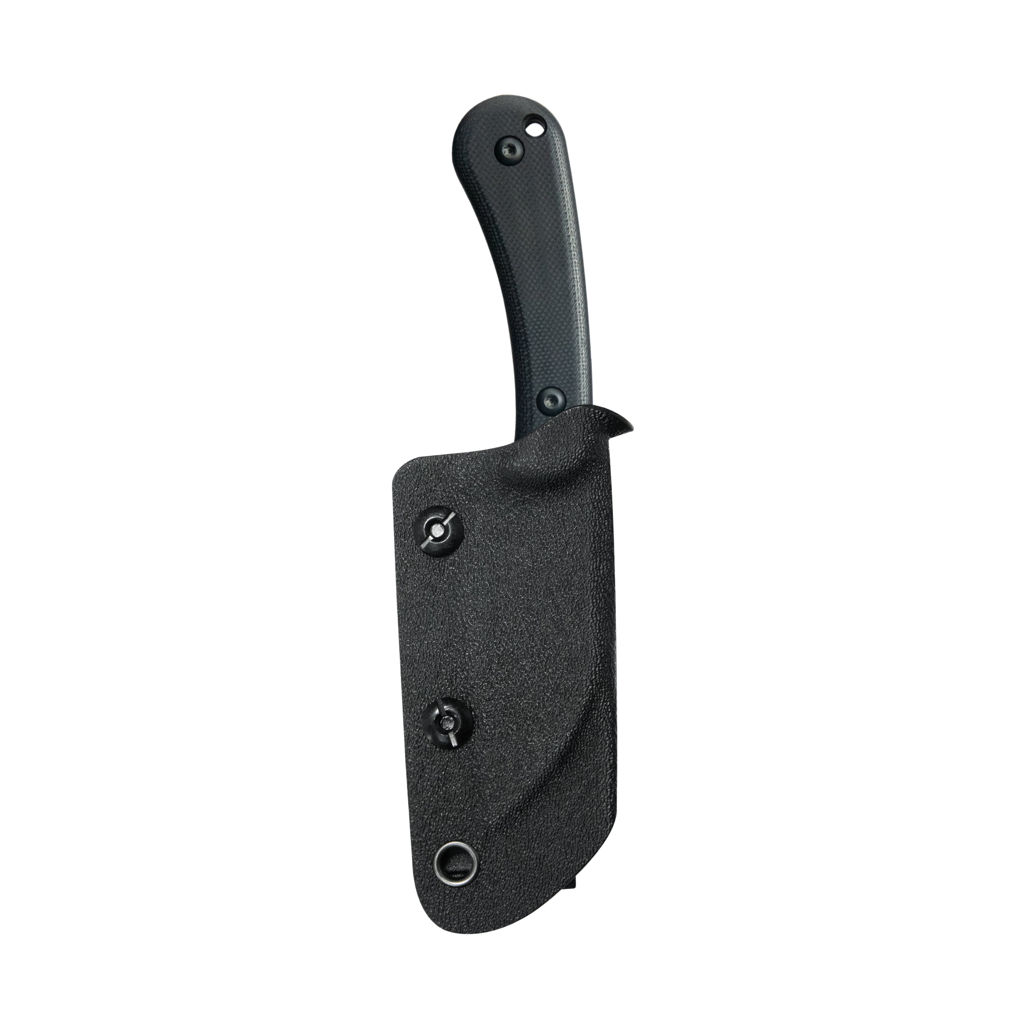 Kubey Rockhopper Fixed Blade Knife Black G10 Handle 2.60" Blackwash 14C28N KU412B