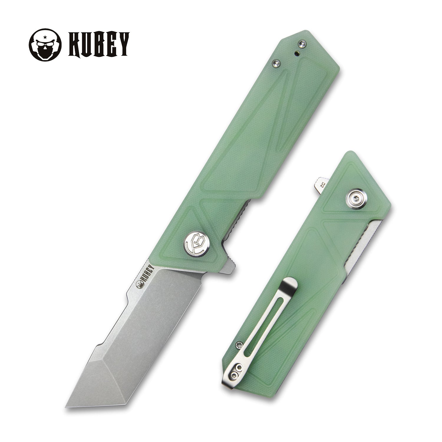 Avenger Outdoor Edc Folding Pocket Knife Jade G10 Handle 3.07" Bead Blast D2 KU104E