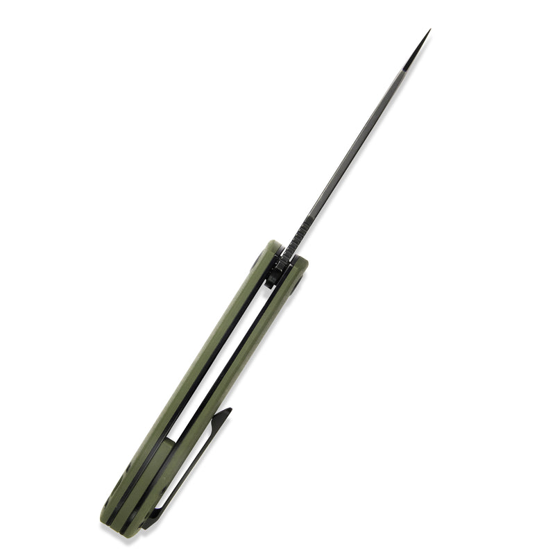 Drake Liner Lock Folding Knife Green G10 Handle 3.74'' Blackwash AUS-10 KU239B