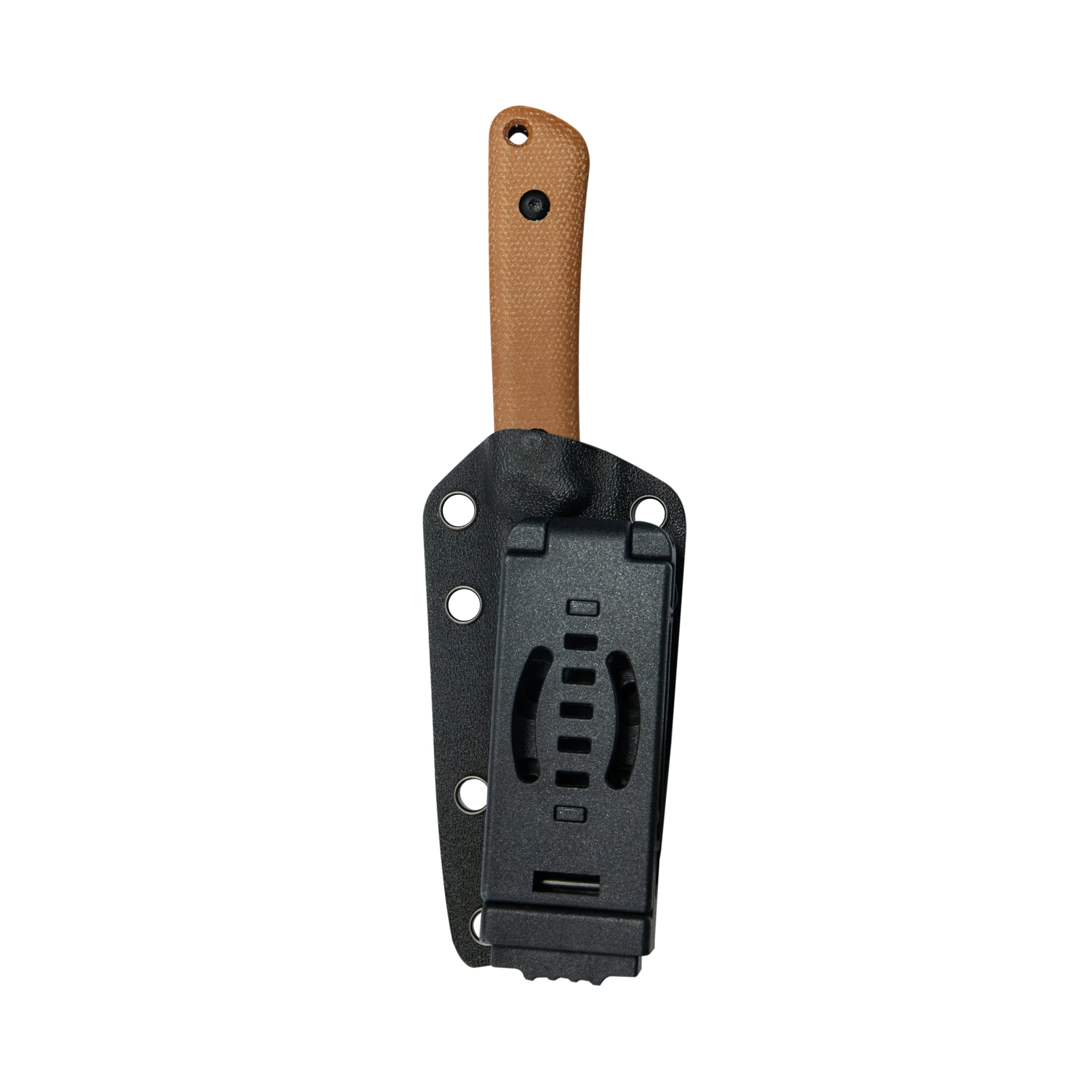 Kubey Thorn Fixed Blade Knife Brown Micarta Handle 2.8