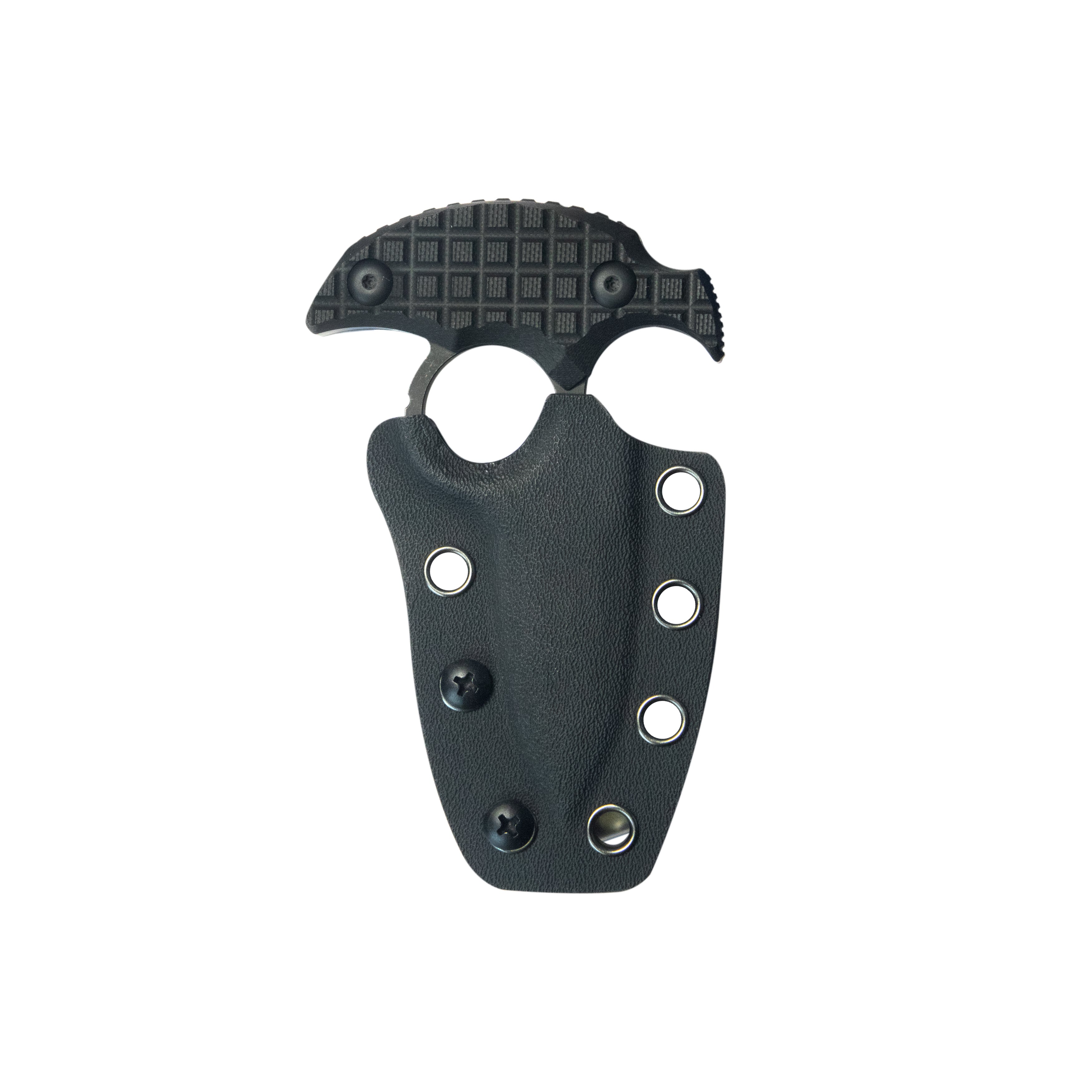 Kubey Cavy Fixed Blade Knife Black G10 Handle 2.95'' Blackwash 14C28N