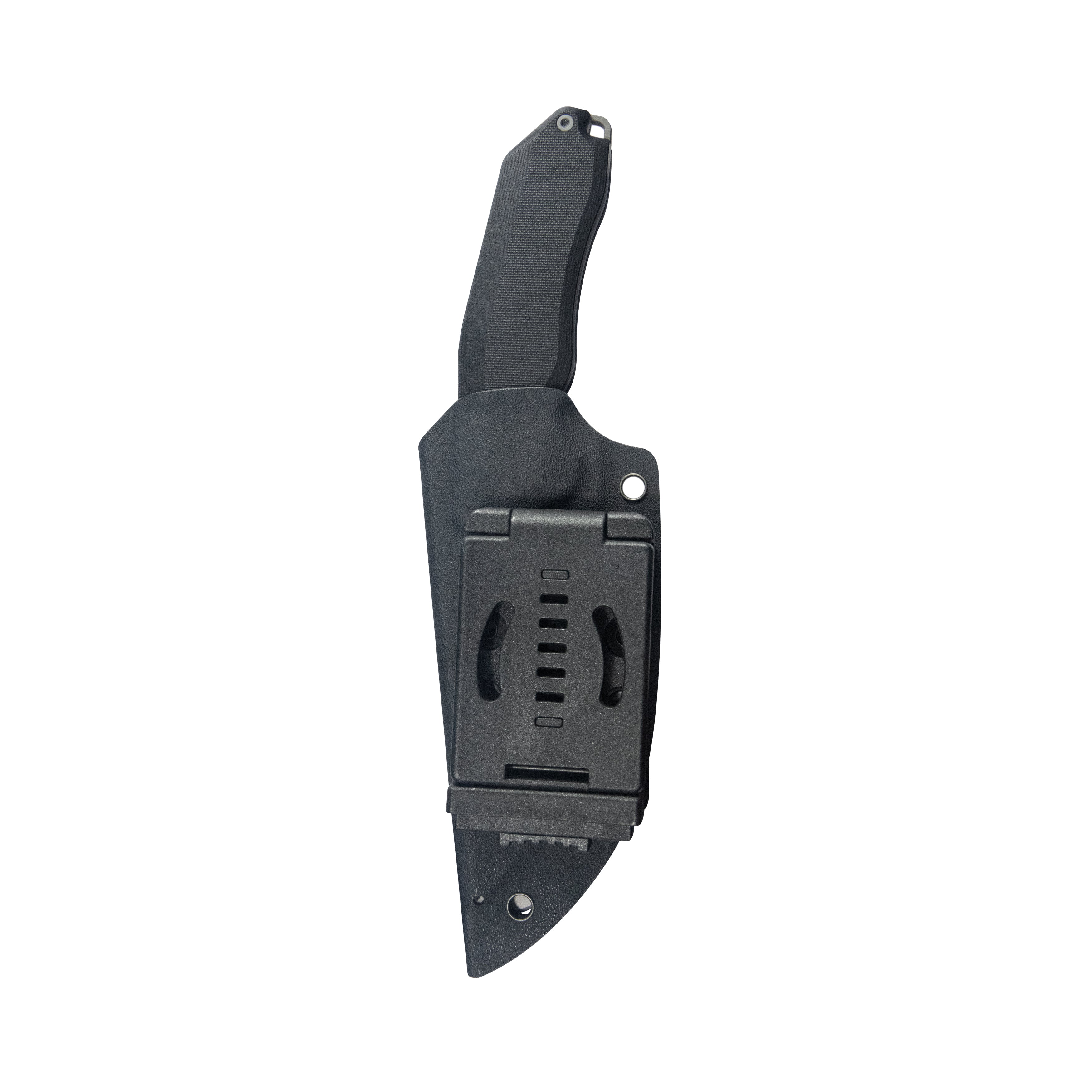 Kubey Basilisk Fixed Blade Knife Black G-10 Handle 4.06'' Stonewashed