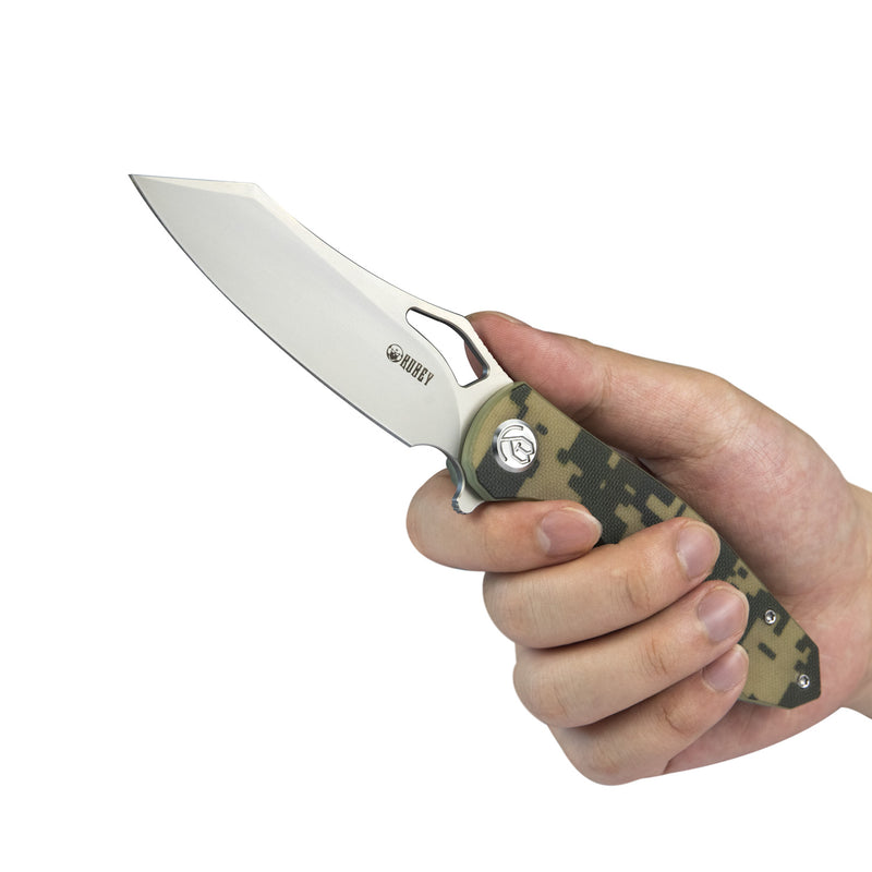 New Drake Nest  Lliner Lock Folding Knife CamoG10 Handle (3.4' Sandblast S30V) KU310B