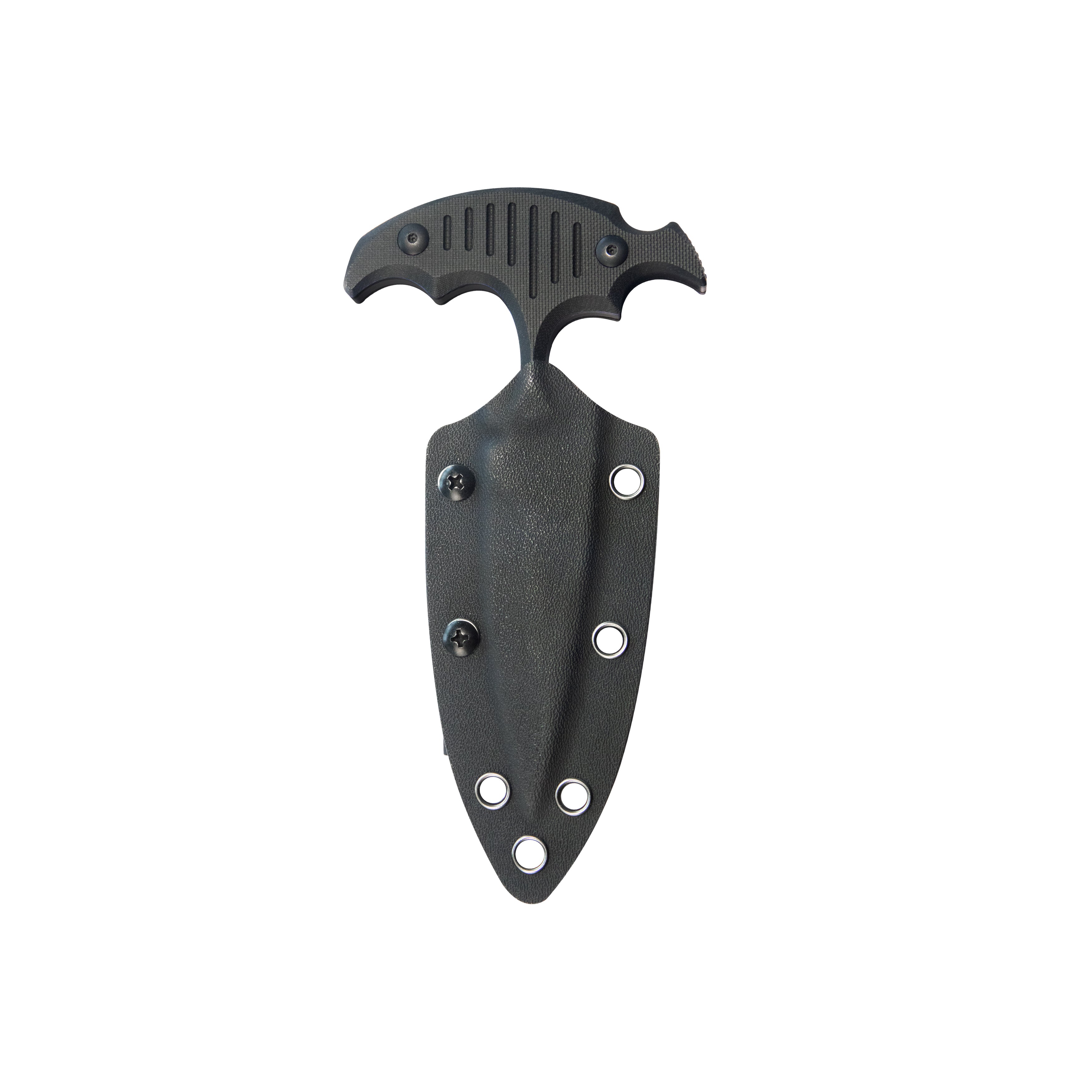 Medusa Push Dagger Fixed Blade Outdoor Knives w/ Kydex Sheath Black G-10 Black Coating 14C28N KU242C