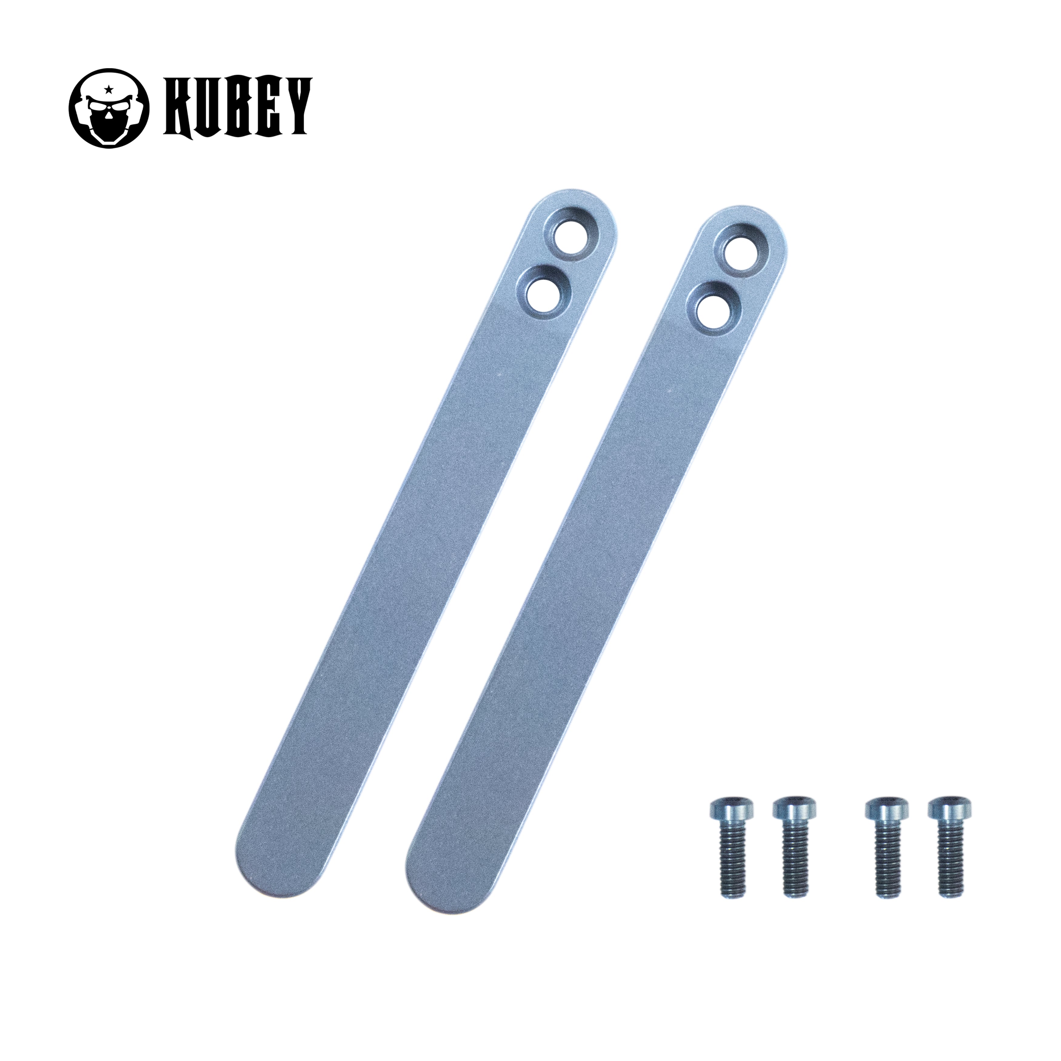 Kubey Titanium Clip for Folding Knives, 2 Pieces with 4 Screws, Blue/Blue, KH036