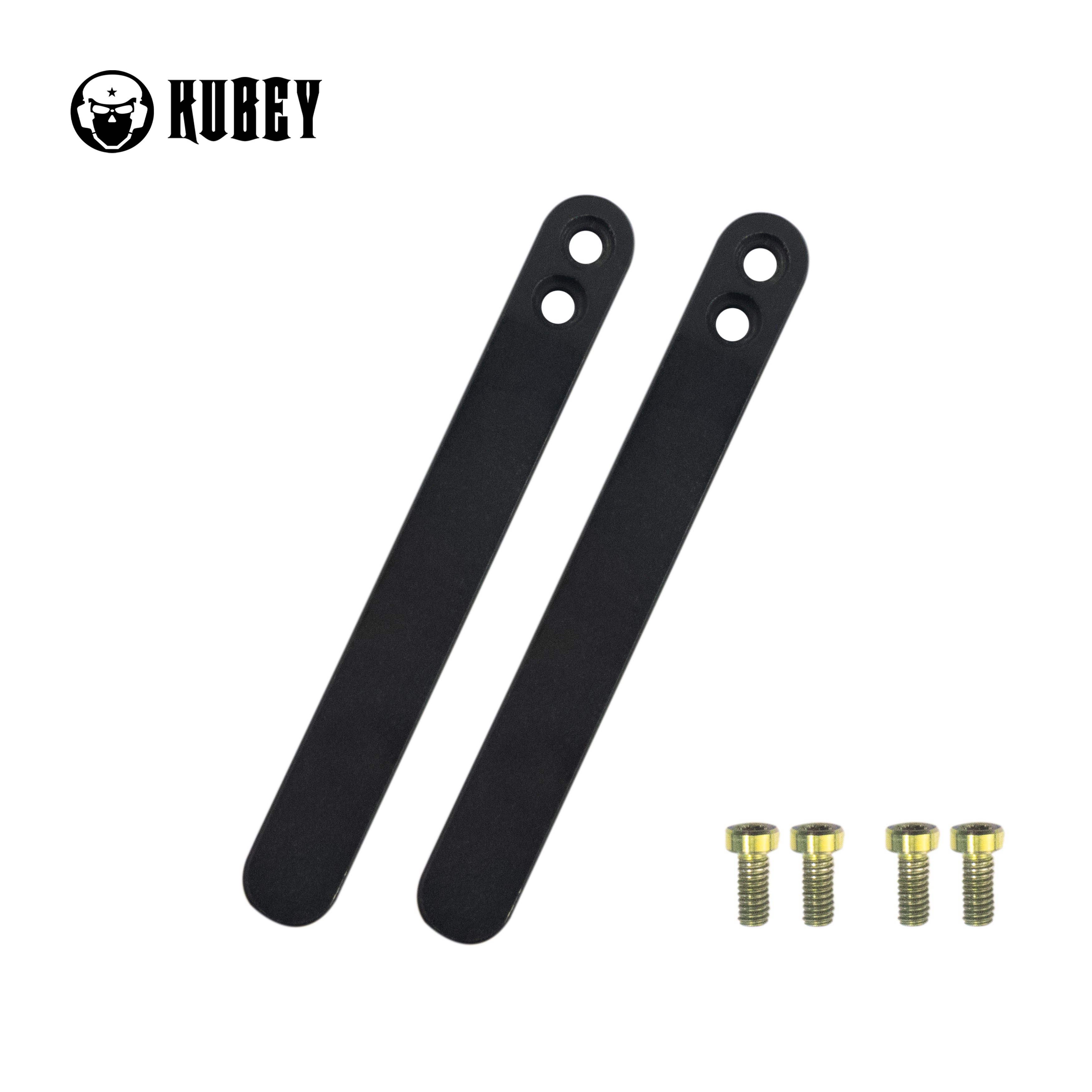 Kubey Titanium Clip for Folding Knives, 2 Pieces with 4 Screws, Black/Black, KH035