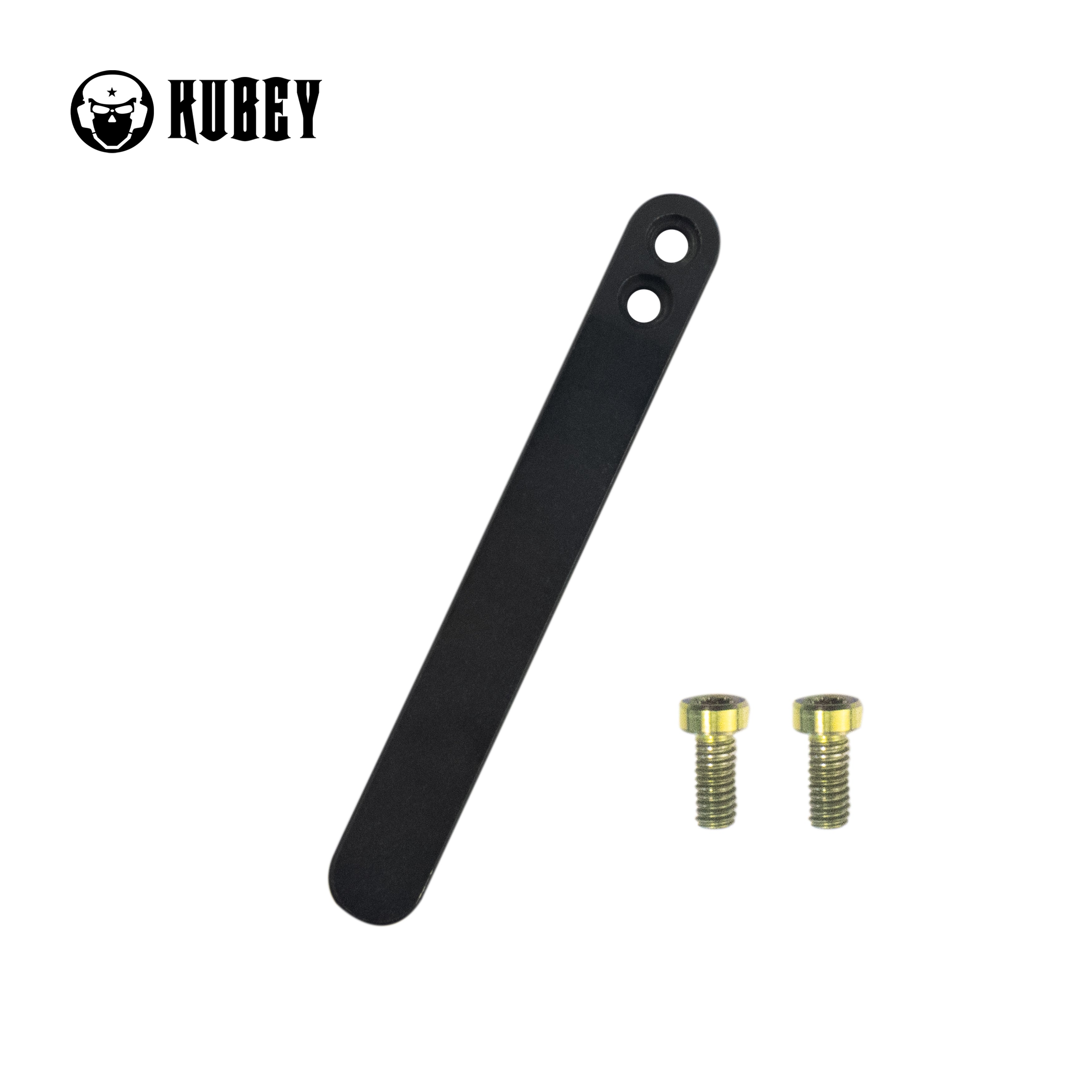 Kubey Titanium Clip for Folding Knives, 1 Piece with 2 Screws, Black, KH033