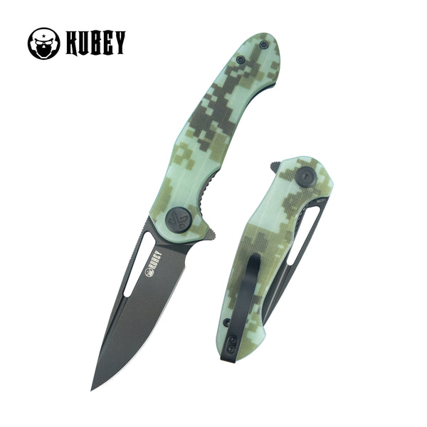Dugu Liner Lock Folding Knife Camo G10 Handle 2.91'' Blackwash 14C28N Blade KU210L