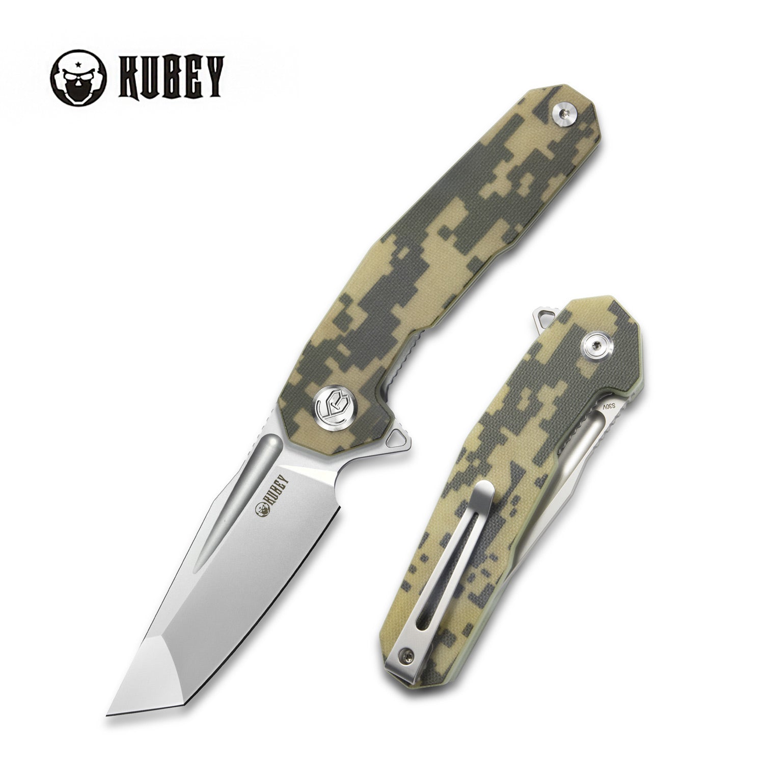 Carve Nest Liner Lock Tactical Folding Knife Camo G10 Handle 3.27'' Sandblast S30V KB237E