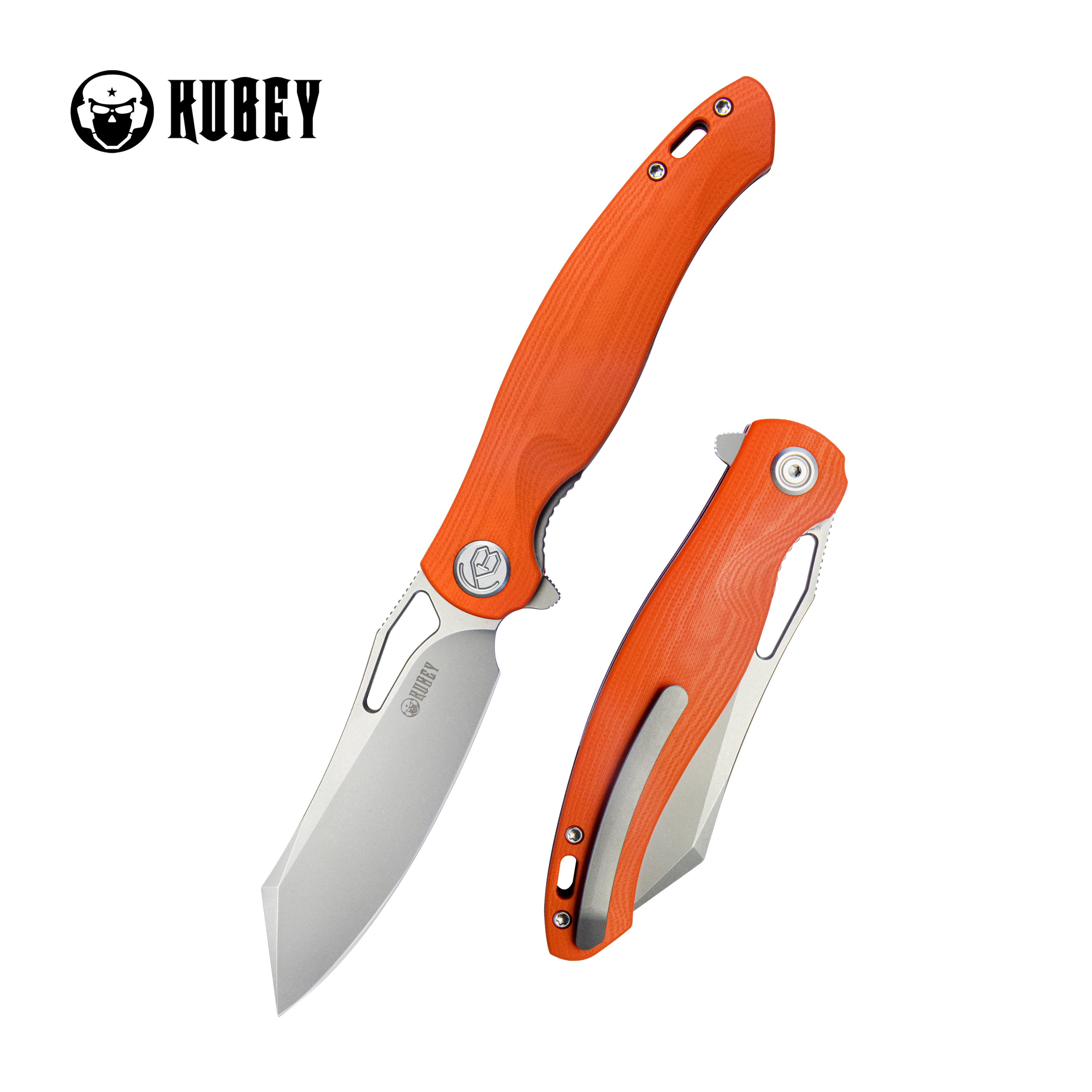 Drake Liner Lock Folding Knife Orange G10 Handle 3.74'' Beadblasted AU