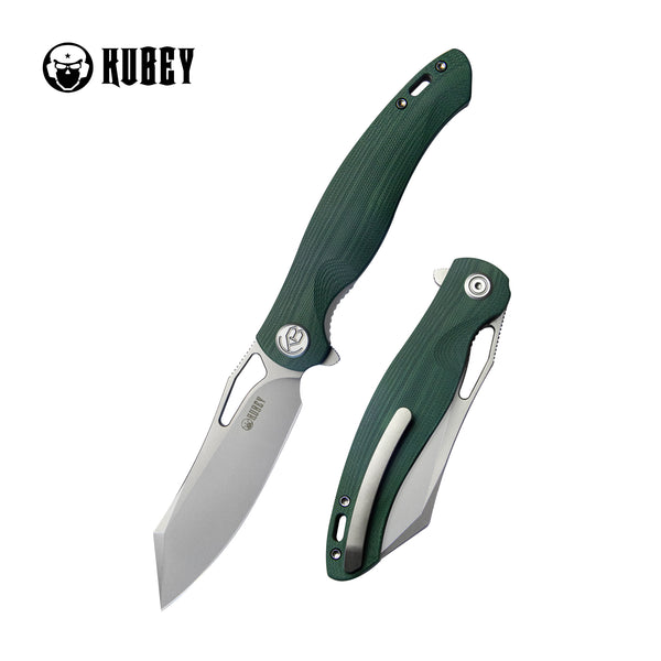 Drake Liner Lock Folding Knife Green G10 Handle 3.74'' Beadblasted AUS-10 KU239K