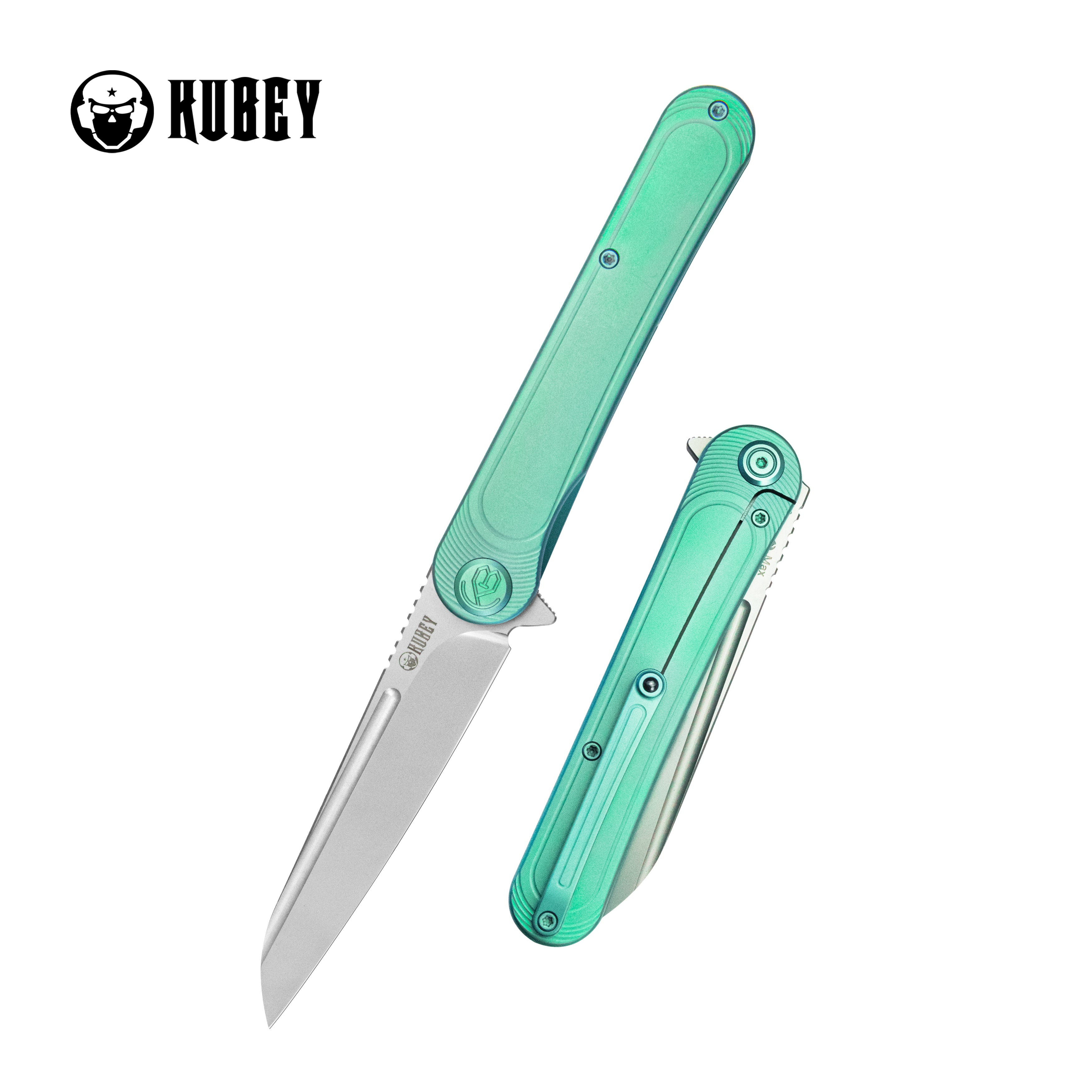 Dandy Frame Lock Gentlemans Pocket Folding Knife Green Ti Handle 3.94" Sandblasted S90V KB247F