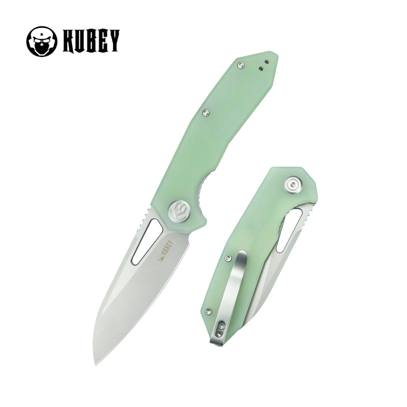 Vagrant Liner Lock Folding Knife Jade G10 Handle 3.1" Sandblast 14C28N KU291M
