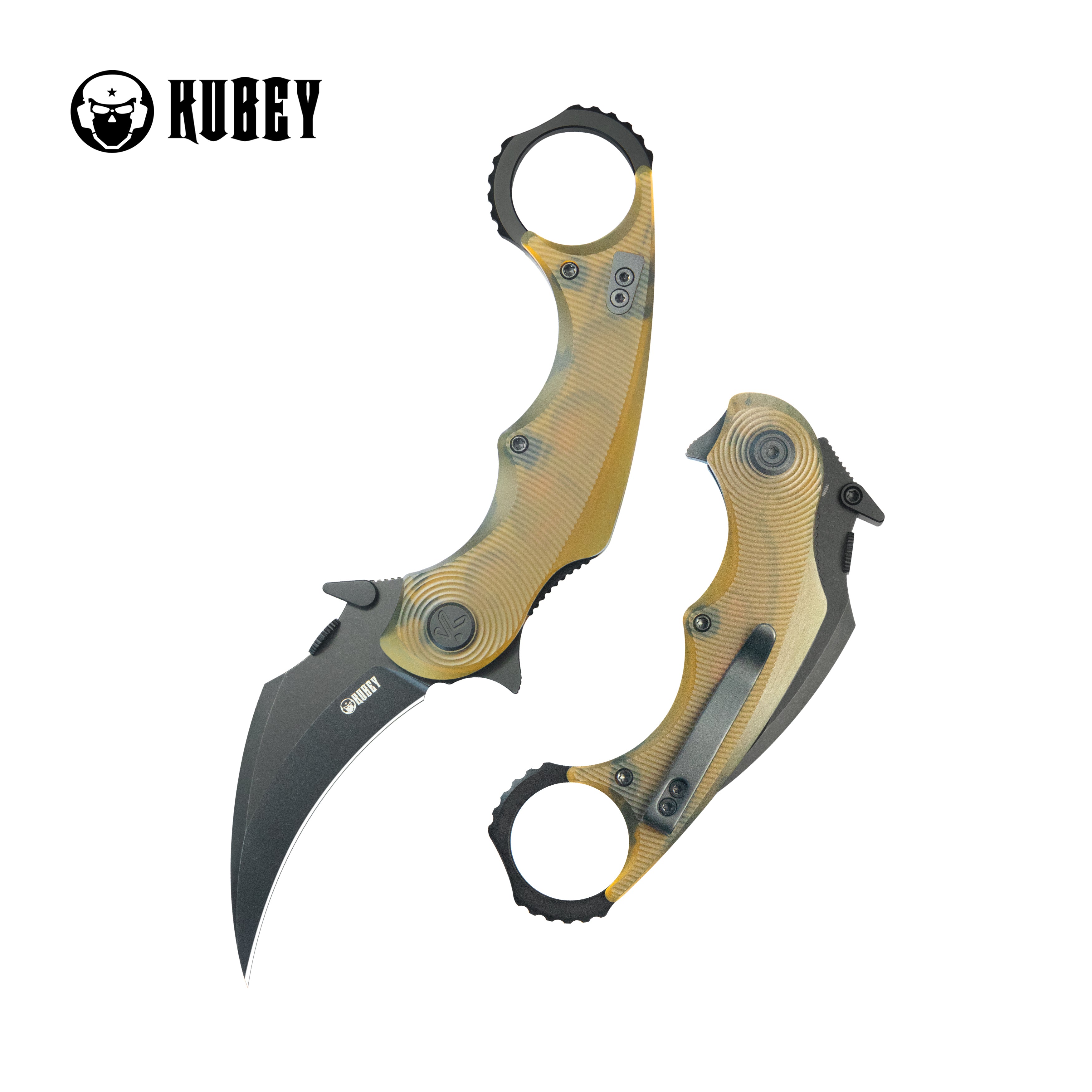 Rogue Pikal Karambit Folding Knife Ultem Handle 2.91" Blackwash 14C28N Blade KU298H