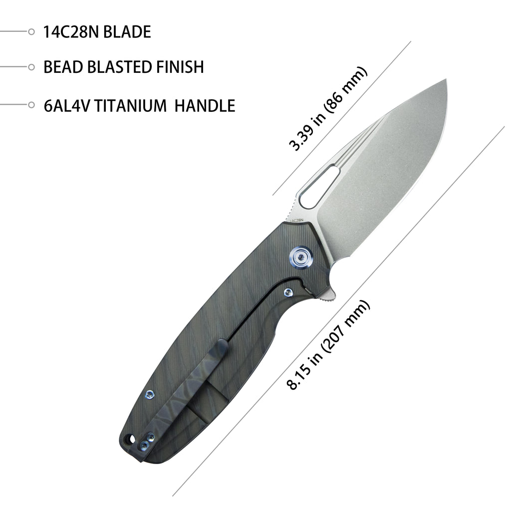 Tityus Framelock Flamed Ti KB360E