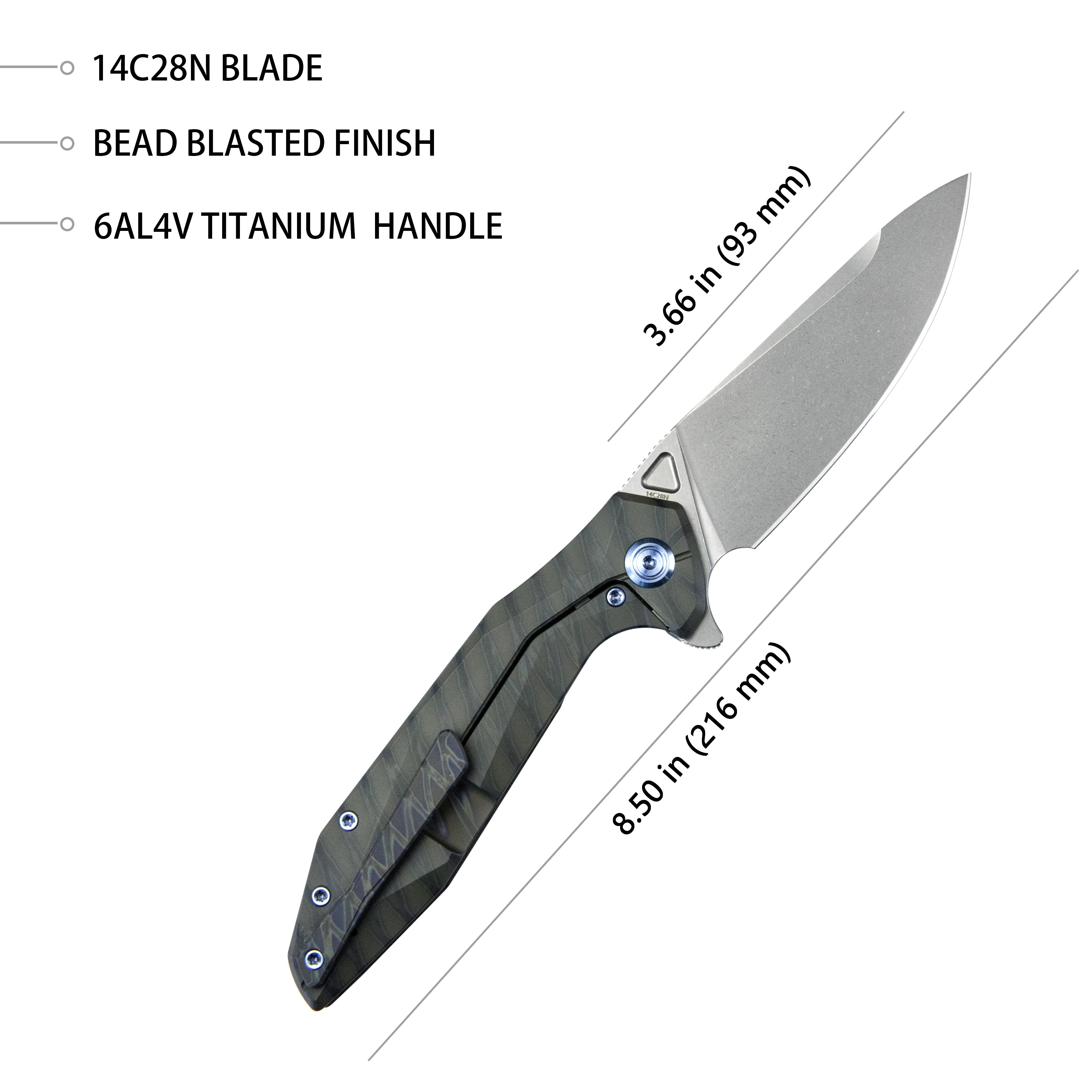 Nova Framelock Flamed Ti KB235G