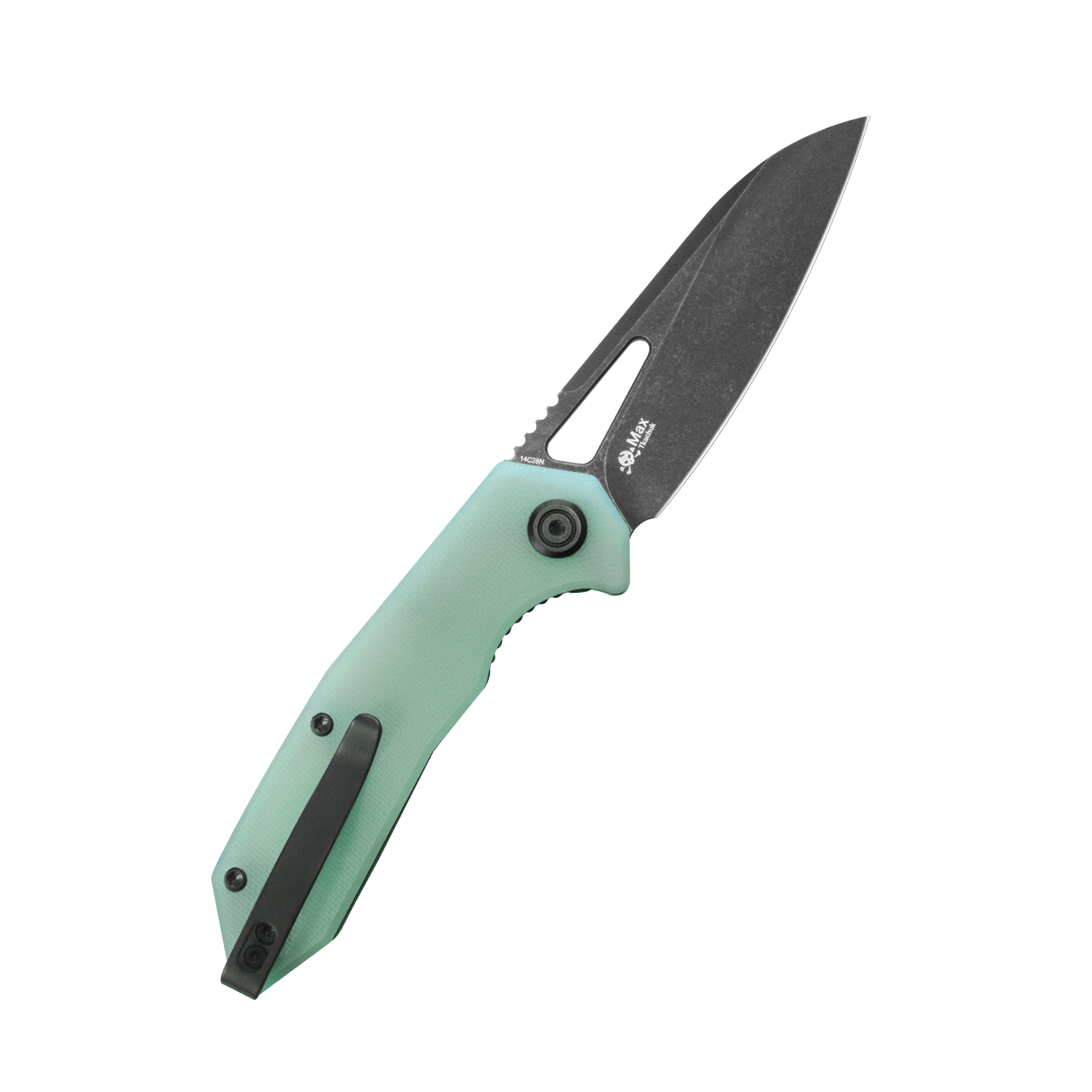 Kubey Vagrant Liner Lock Folding Knife Jade G10 Handle 3.1