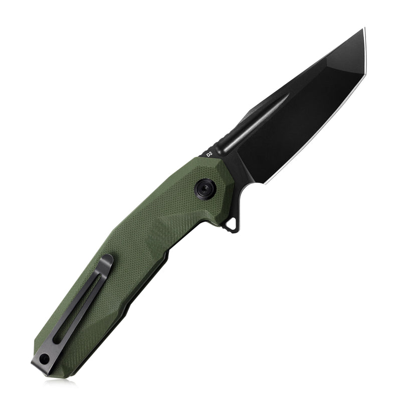 Carve Nest Liner Lock Tactical Folding Knife OD Green G10 Handle 3.27'' Coated D2 KB237B