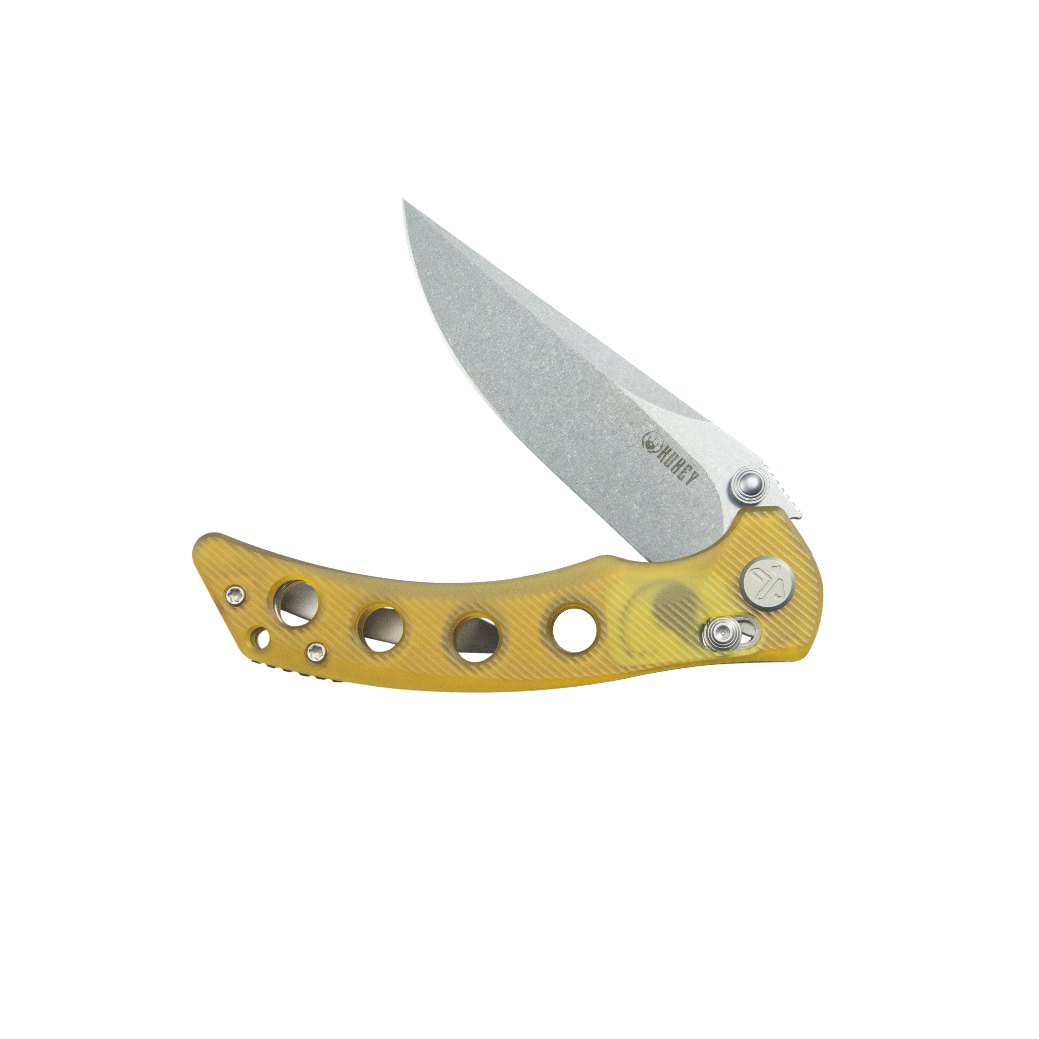 Hound Crossbar Lock Folding Pocket Knife Ultem Handle 3.43" Stonewash 14C28N Blade KU172F