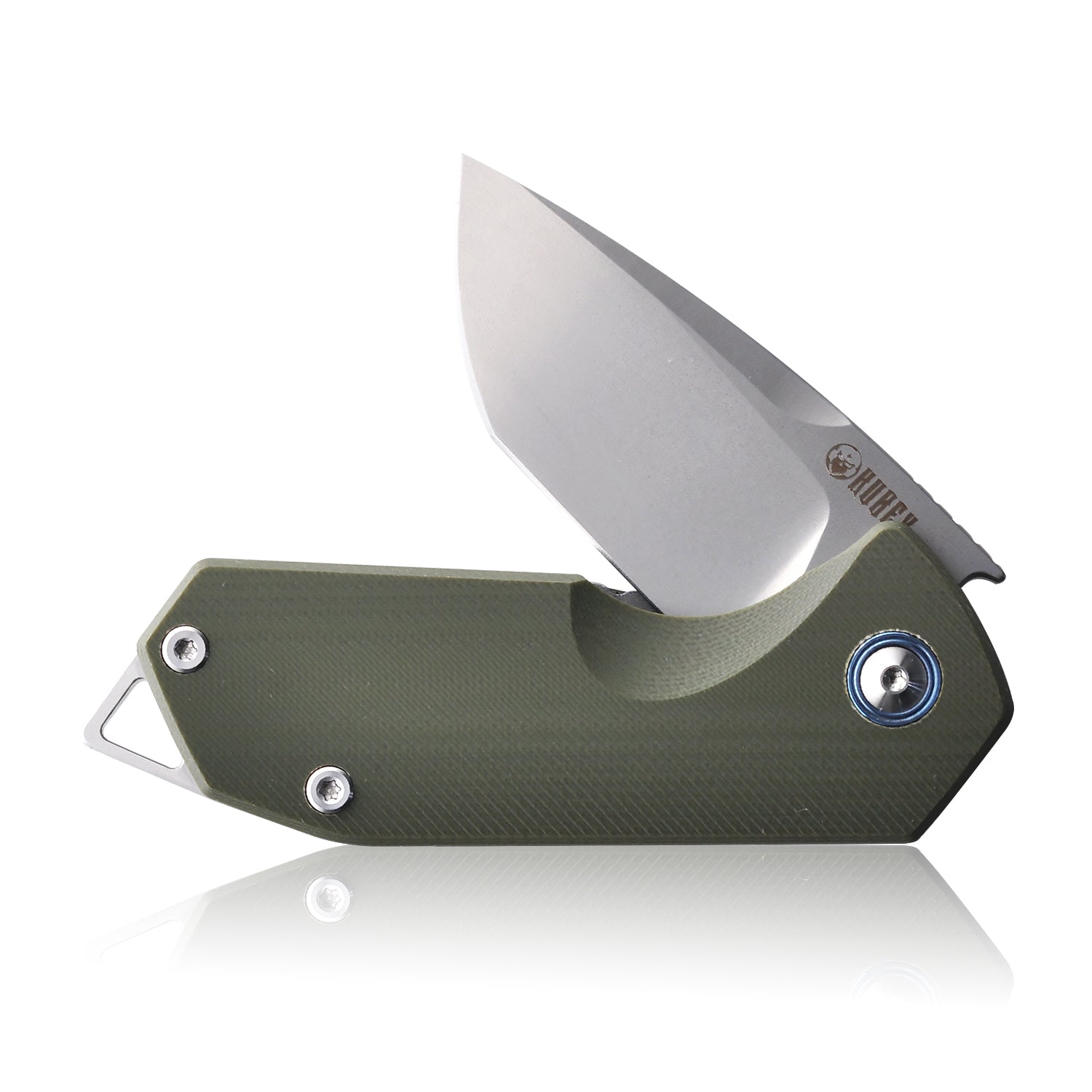 Campe Nest Liner Lock EDC Flipper Knife OD Green G10 Handle 2.36" Sandblast D2 KU203B