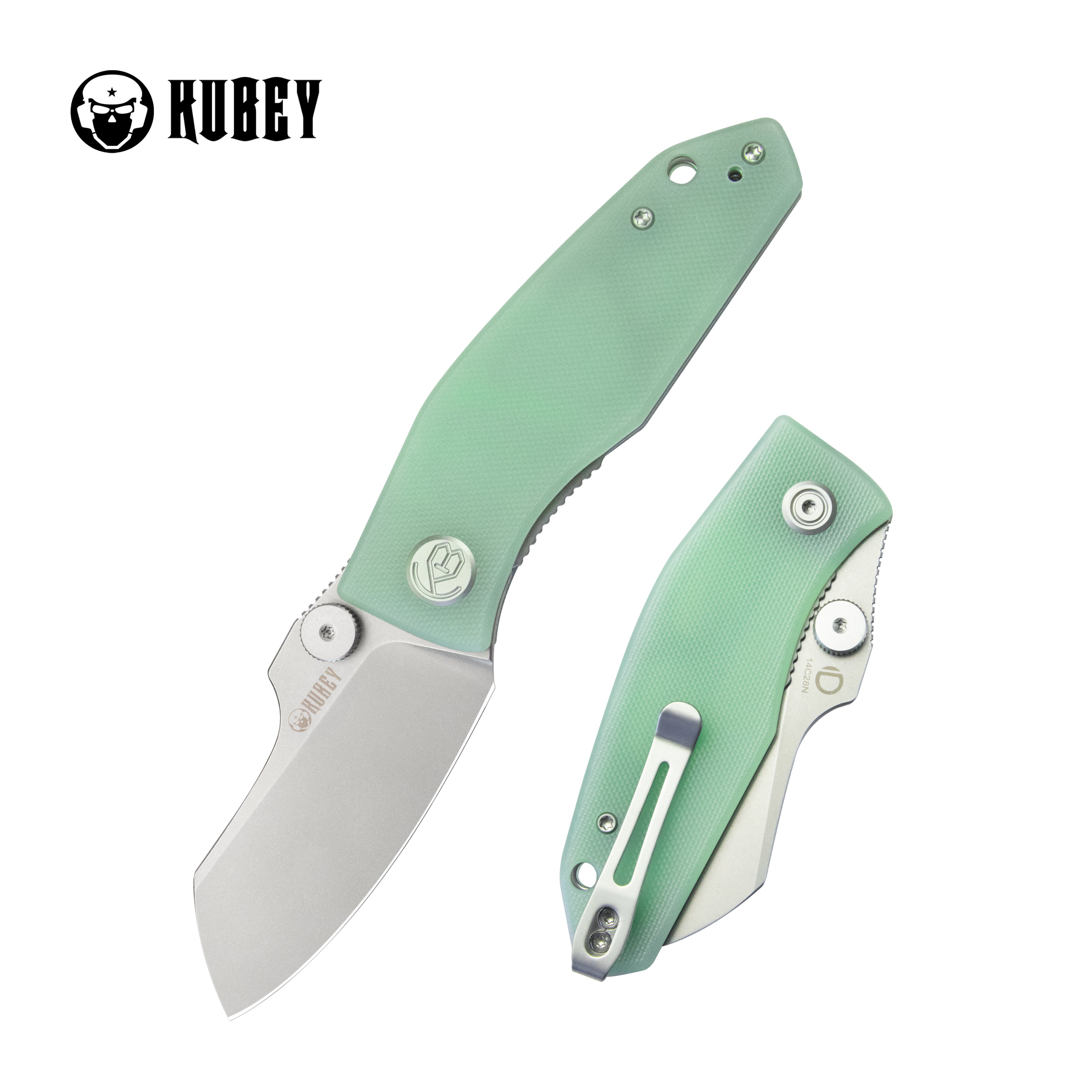 Monsterdog Liner Lock Folding Knife Jade G10 Handle 2.95