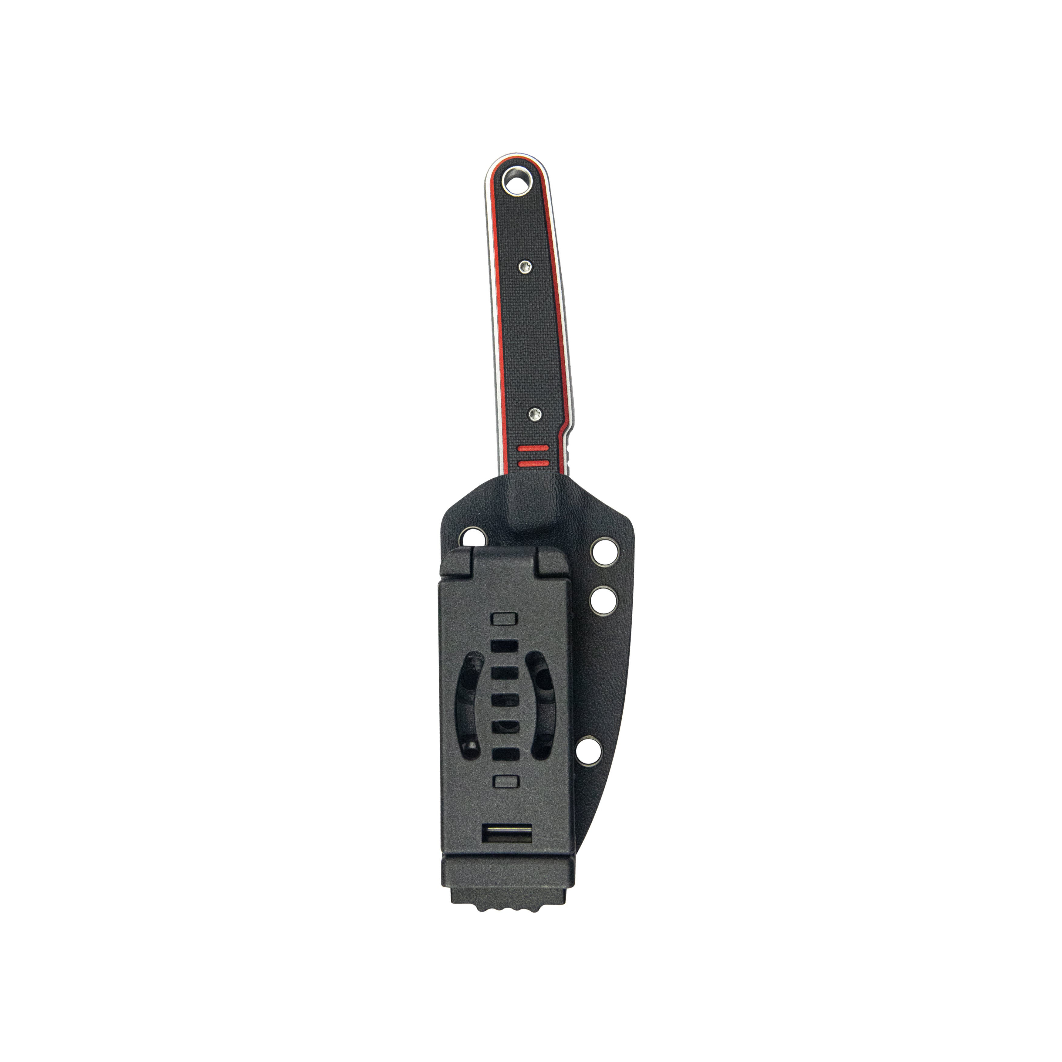 Kubey JL Kwaiken Fixie Every Day Carry Fixed Blade Knife Red Black G-10 3.11'' Beadblast 14C28N KU355A