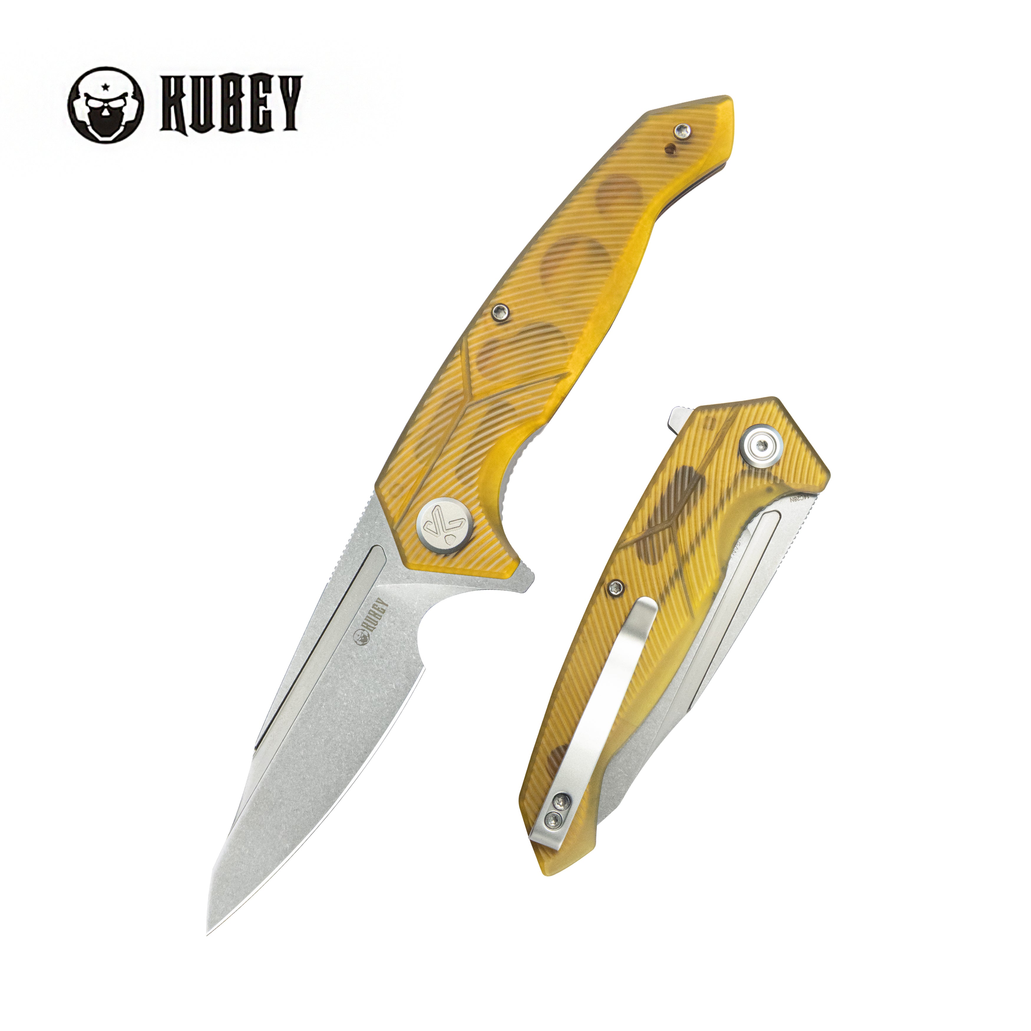 Kubey RBC-1 Outdoor Flipper Knife Ultem Handle 3.46