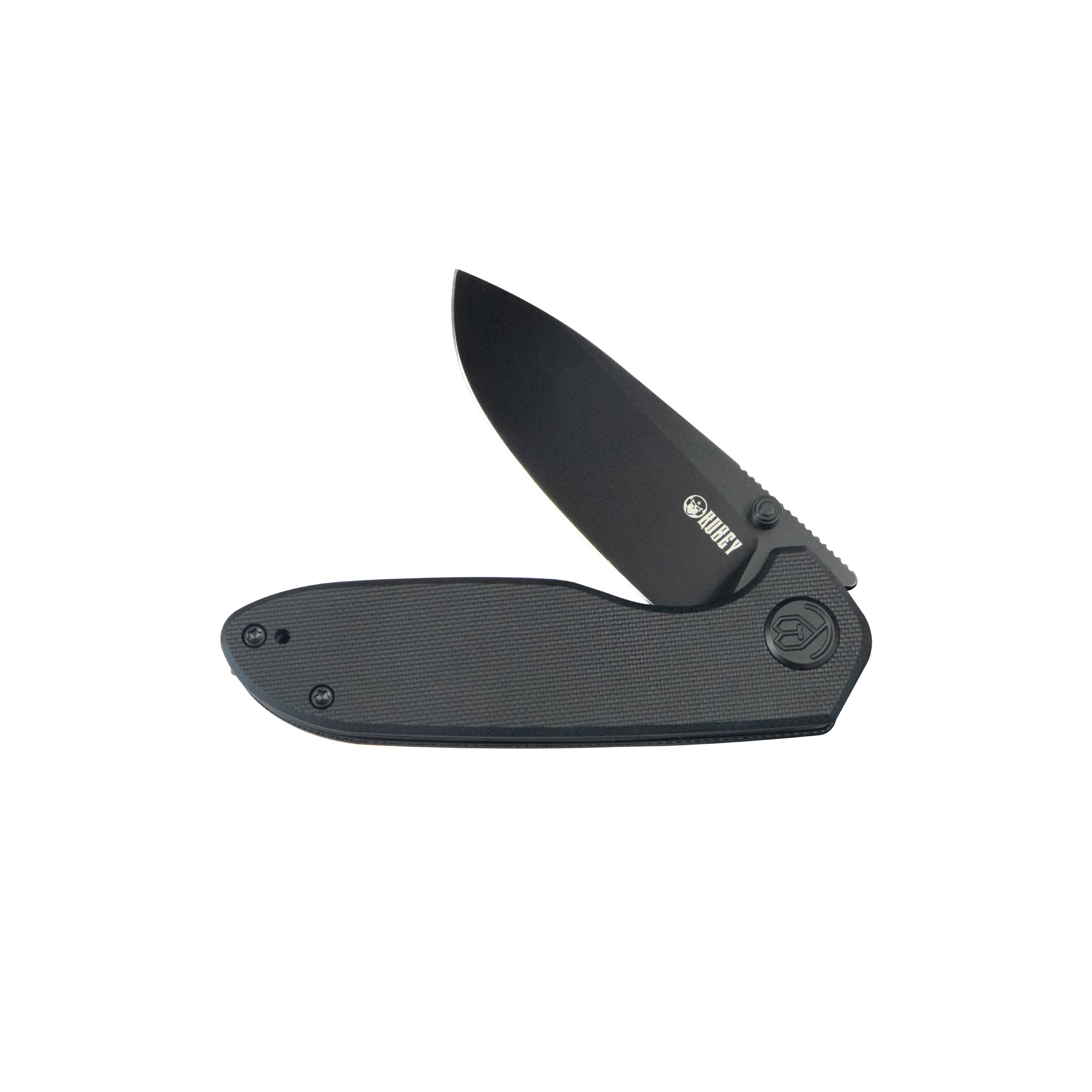 Belus Thumb Stud Everyday Carry Pocket Knife Black G10 Handle 2.95" Blackwashed AUS-10 Blade KU342E