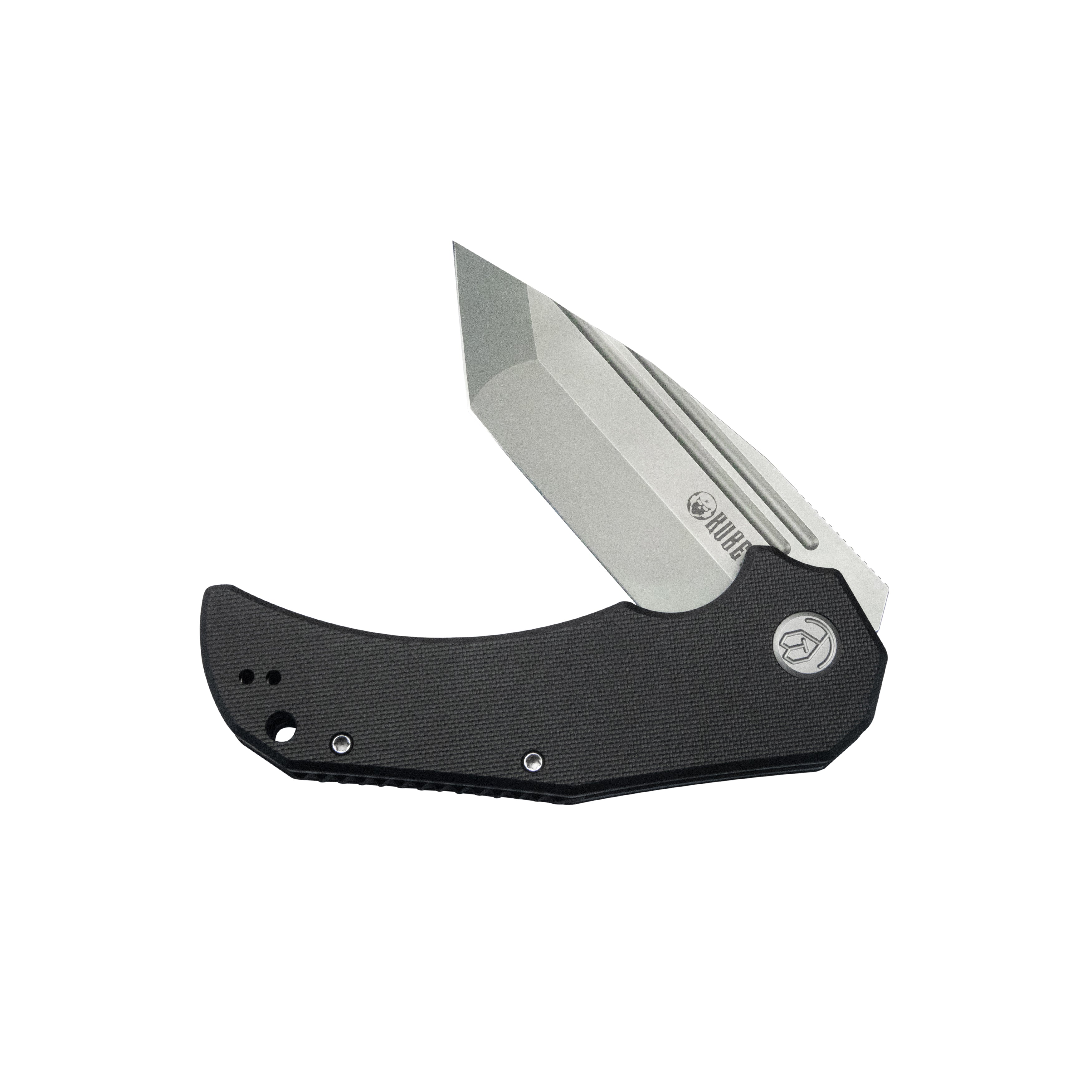 Mikkel Willumsen Design Bravo one Tanto Outdoor Folding Camping Knife Black G10 Handle 3.39" Beadblast AUS-10 KU318A