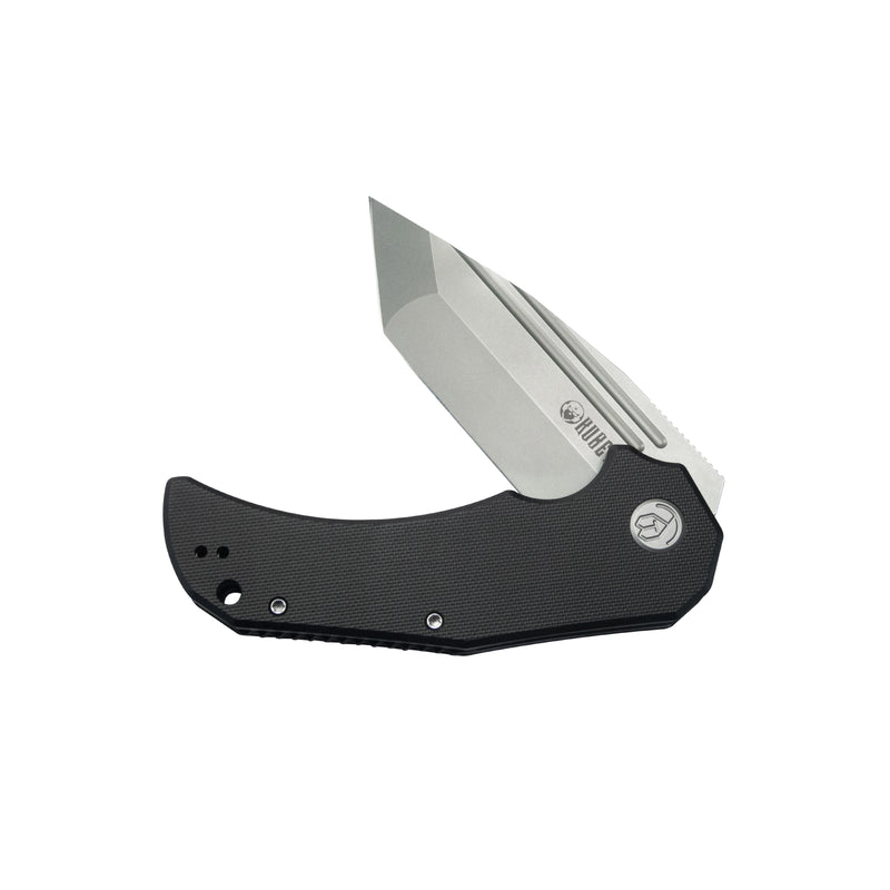 Mikkel Willumsen Design Bravo one Tanto Outdoor Folding Camping Knife Black G10 Handle 3.39" Beadblast AUS-10 KU318A