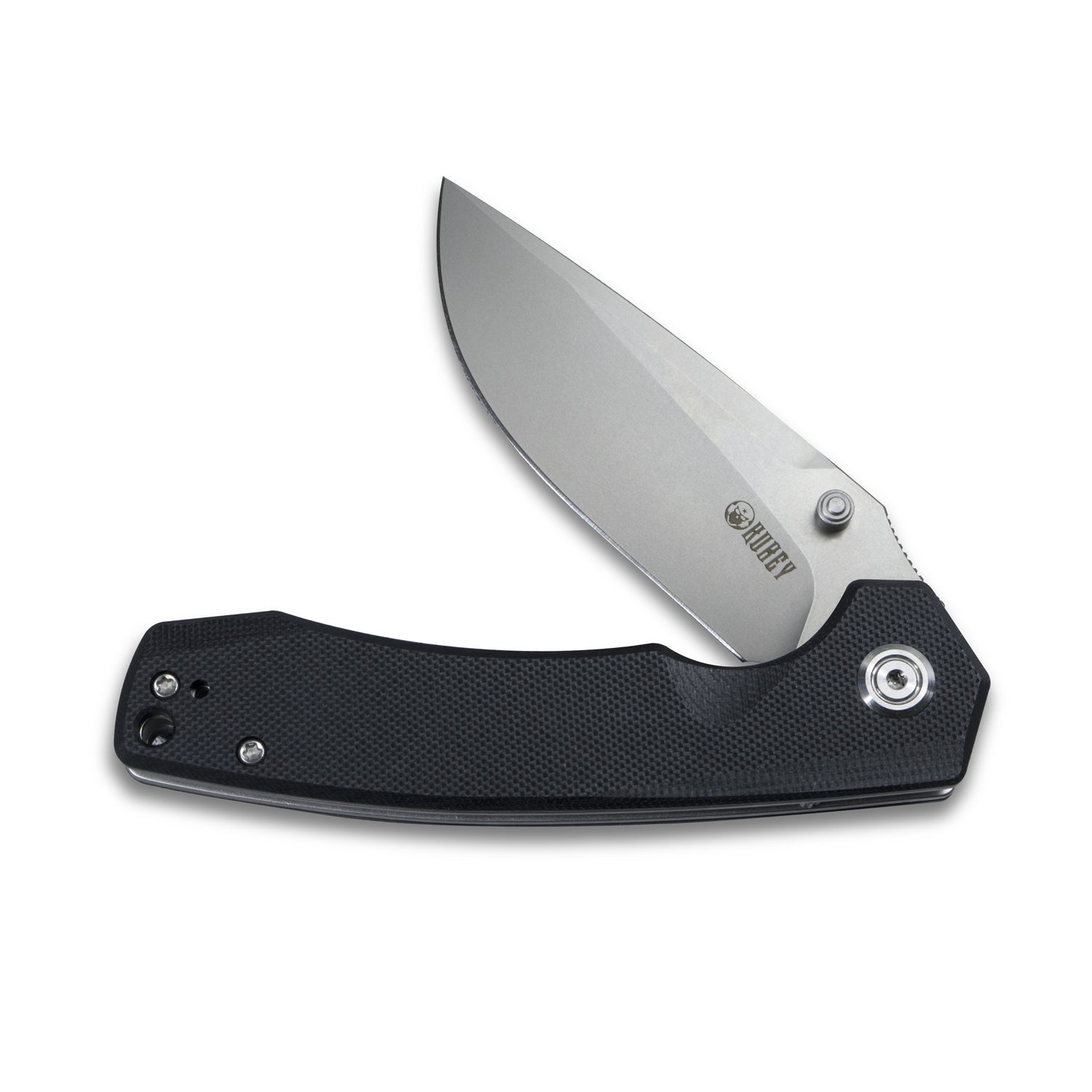 Calyce Liner Lock Flipper Folding Knife Black G10 Handle 3.27" Bead Blasted D2 KU901A