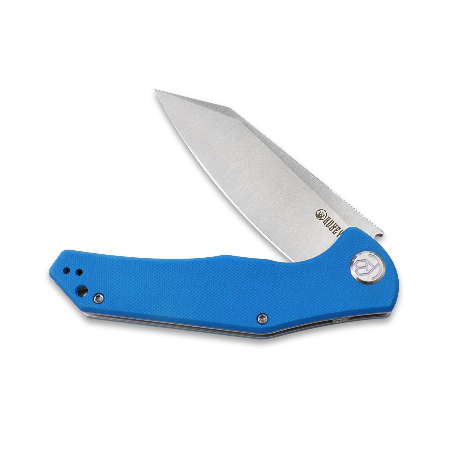 Flash Liner Lock Flipper Folding Knife Blue G10 Handle 3.82" Satin D2 KU158A