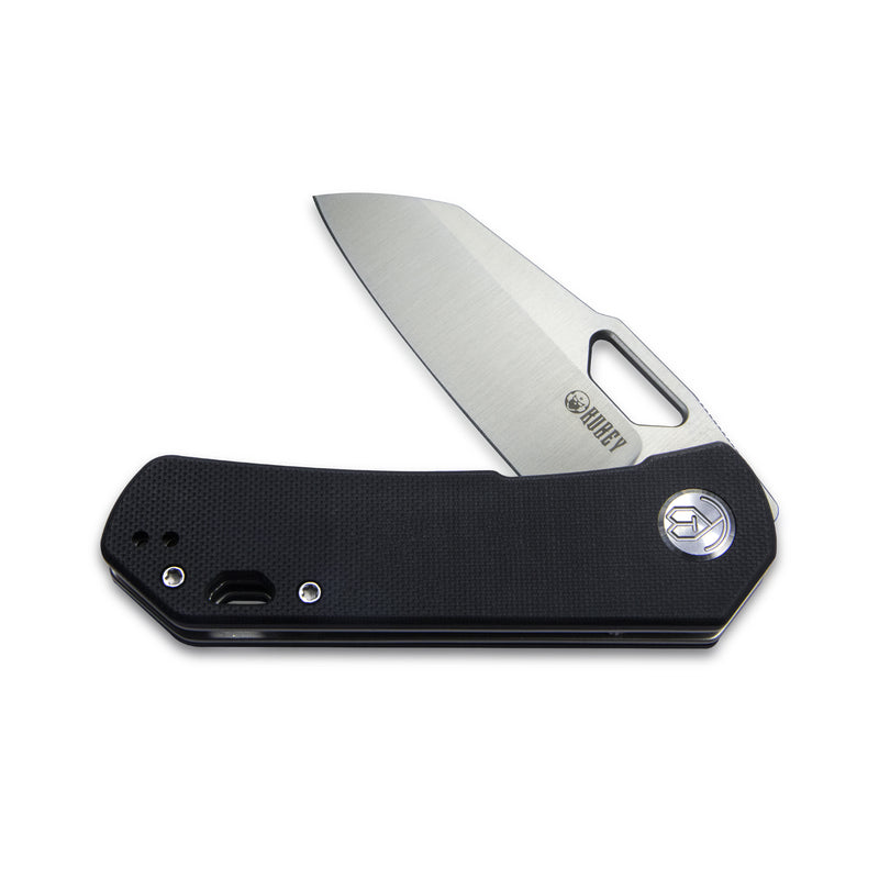 Duroc Liner Lock Flipper Folding Knife Black G10 Handle 2.91" Satin D2 KU332A